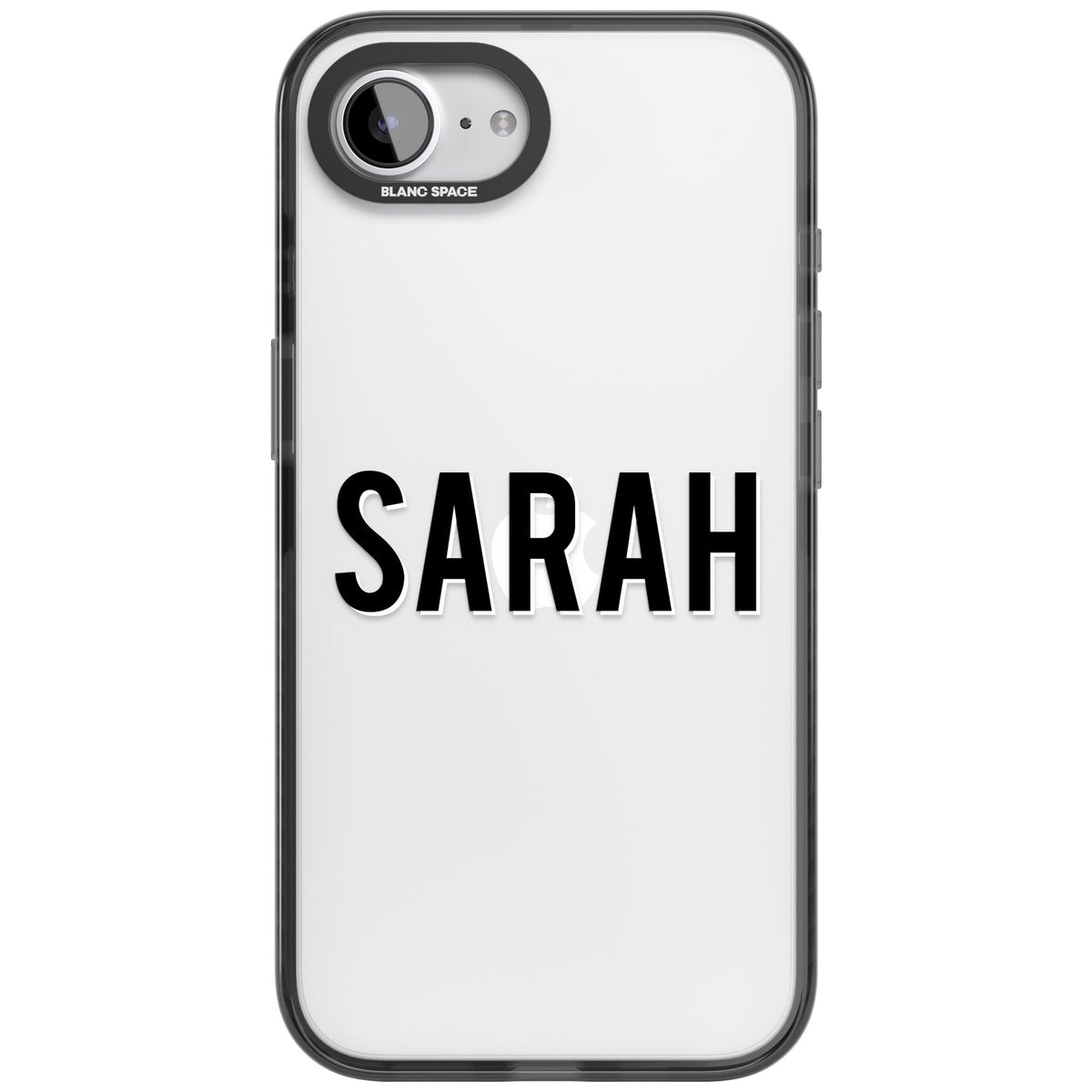 Personalised Name (Centre) iPhone 16e / iPhone 17e Impact Black Phone Case front