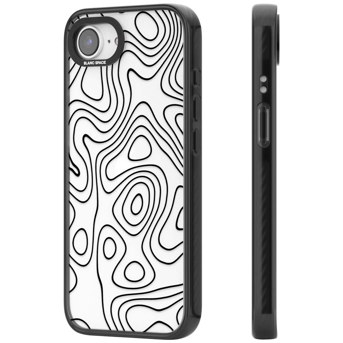 Damascus Steel iPhone 16e / iPhone 17e Impact Black Phone Case side