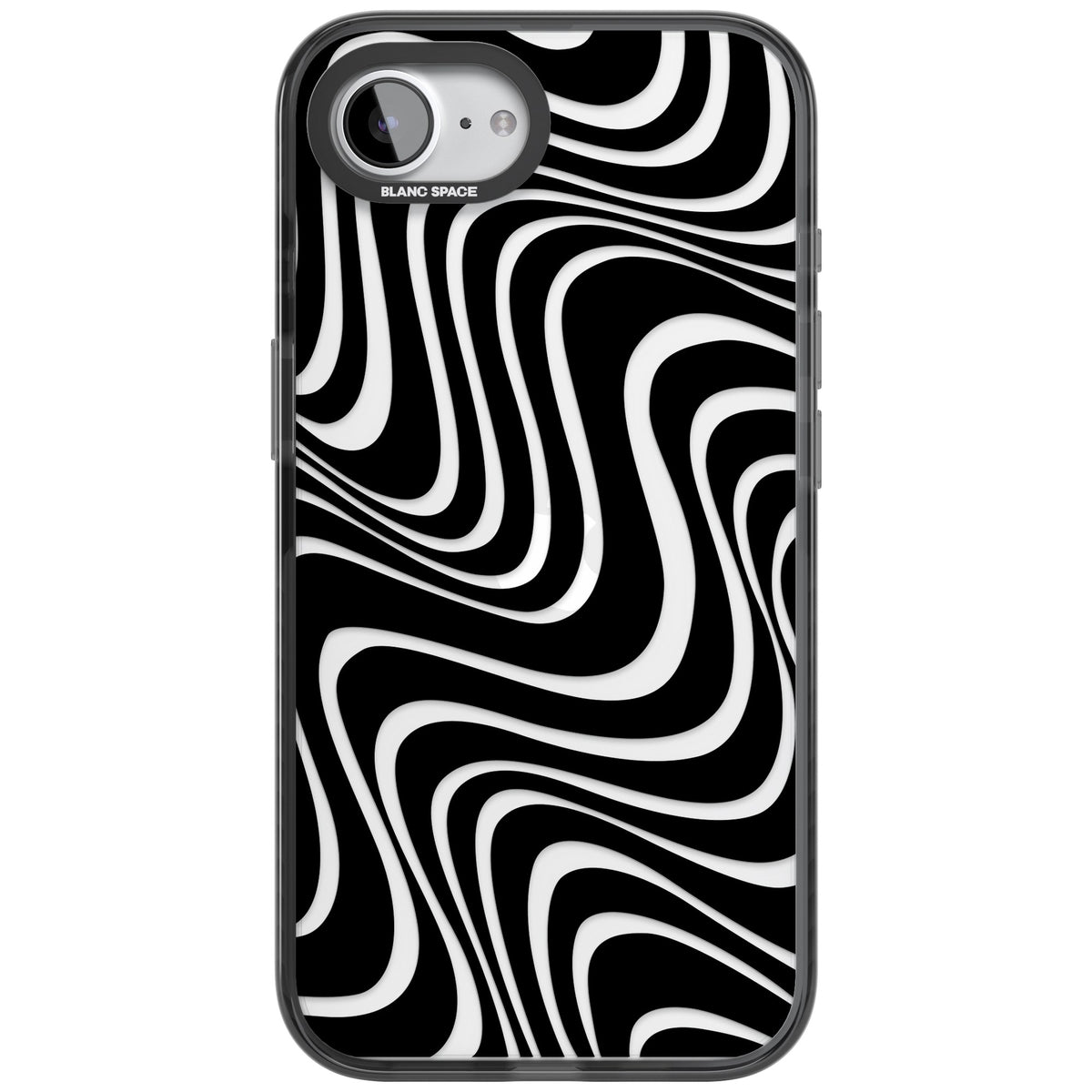 Abstract Waves iPhone 16e / iPhone 17e Impact Black Phone Case front