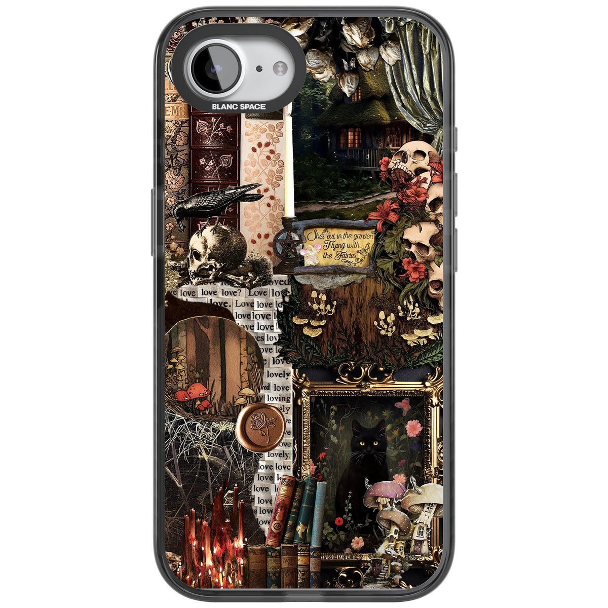 Academia Collage iPhone 16e / iPhone 17e Impact Black Phone Case front