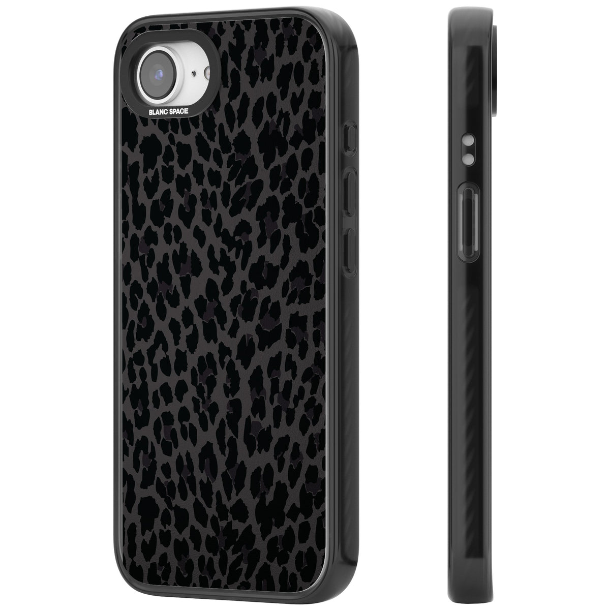 Dark Animal Print iPhone 16e / iPhone 17e Impact Black Phone Case side