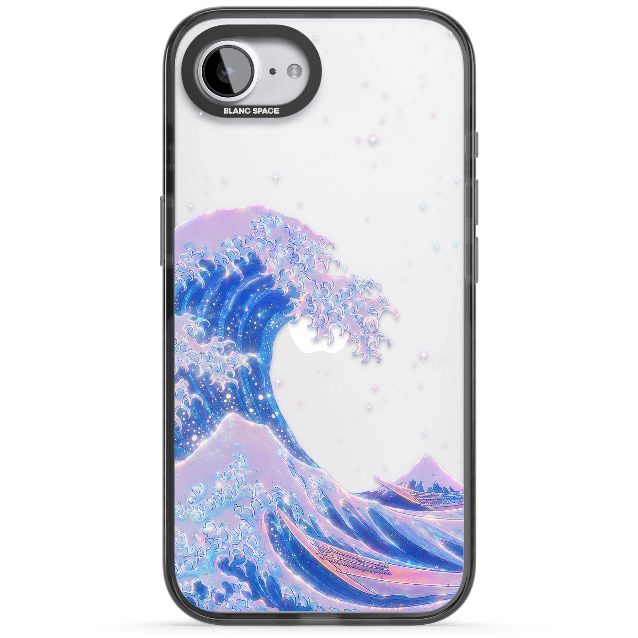 The Great Wave In Opal japanese iPhone case | Black Impact case for iPhone 16e, iPhone 17e