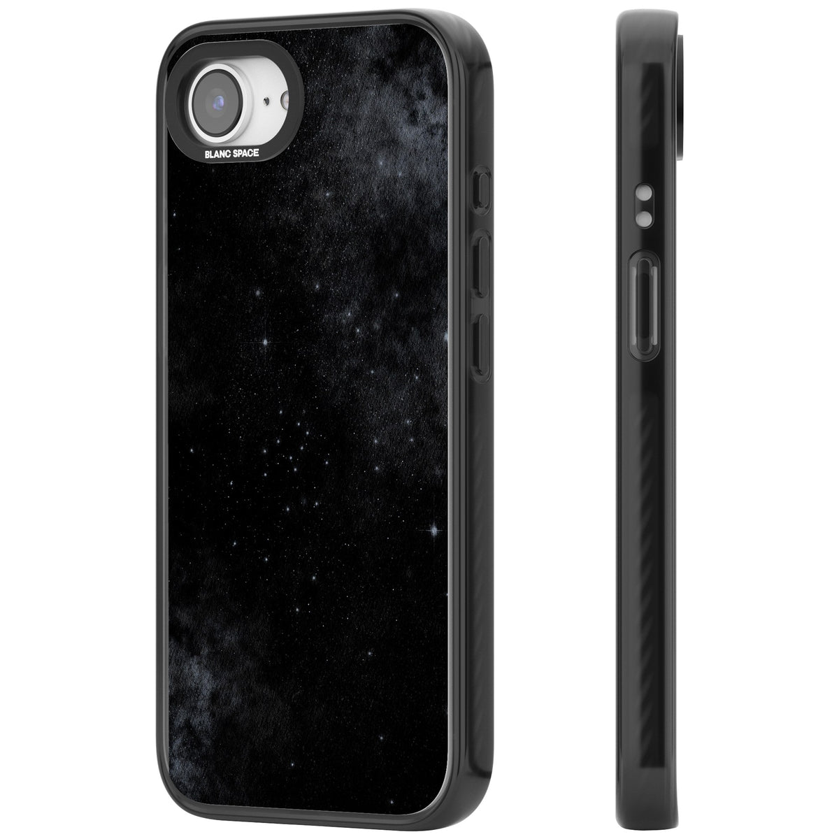 Shimmering Stars iPhone 16e / iPhone 17e Impact Black Phone Case side