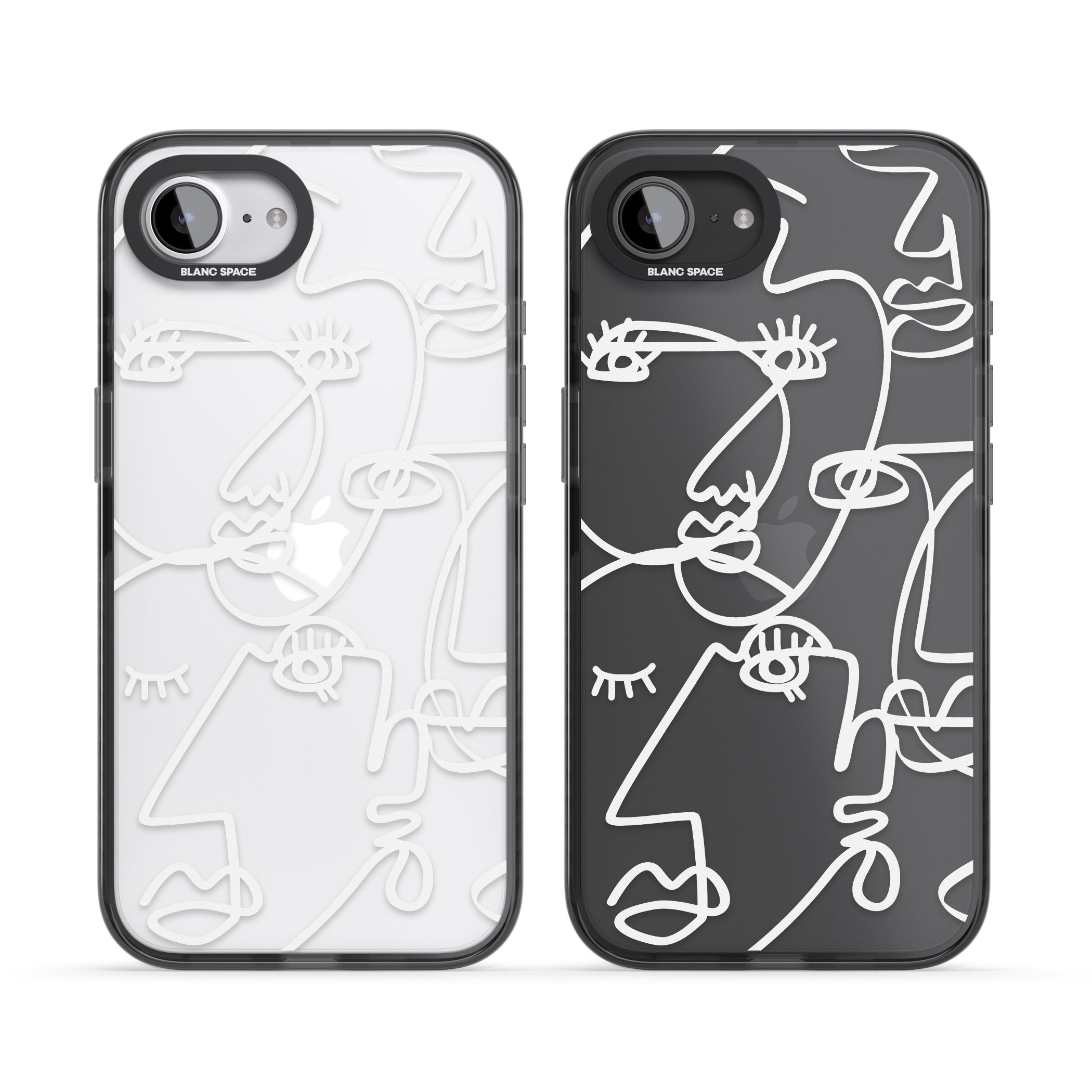 Abstract Line Art White Clear