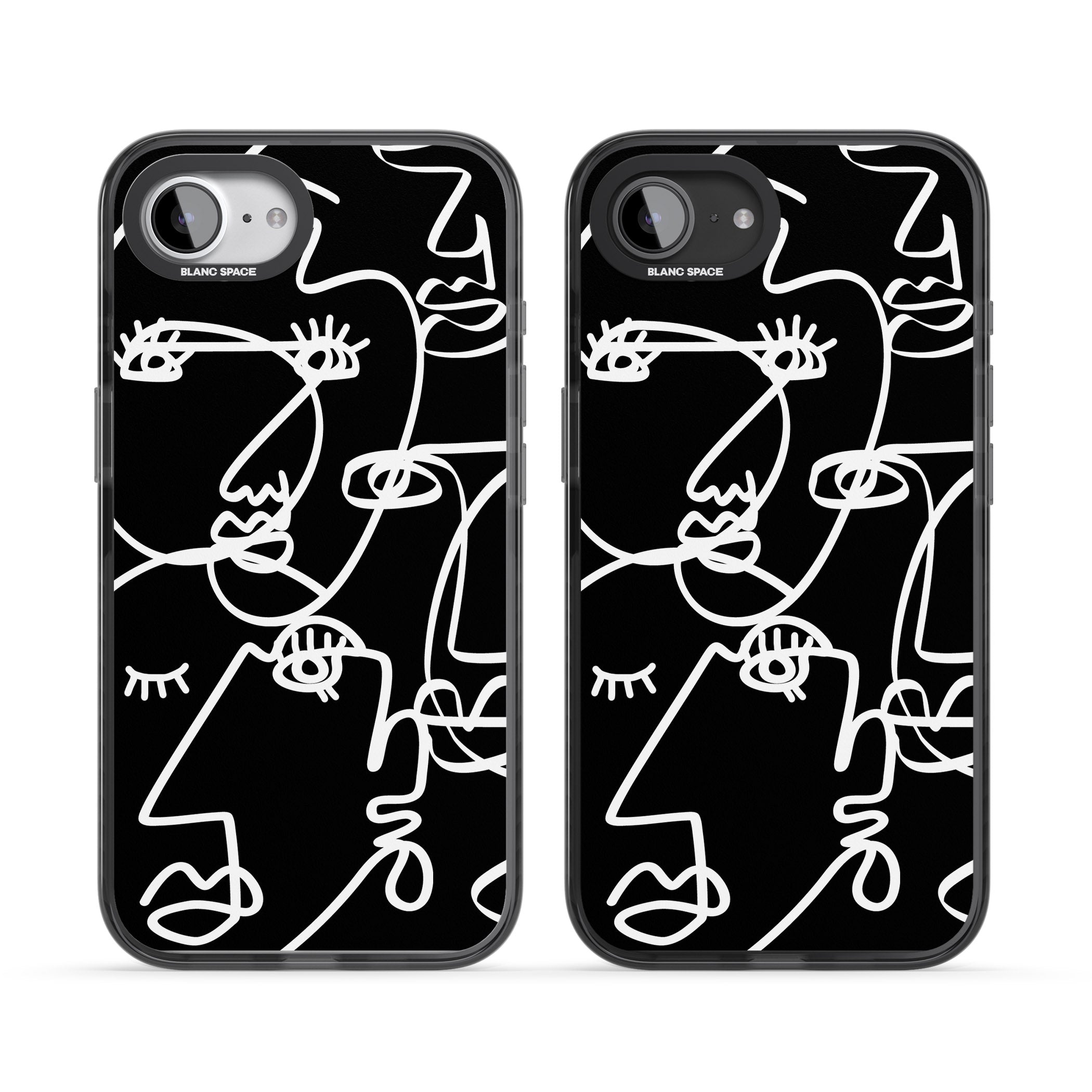 Abstract Line Art White Black