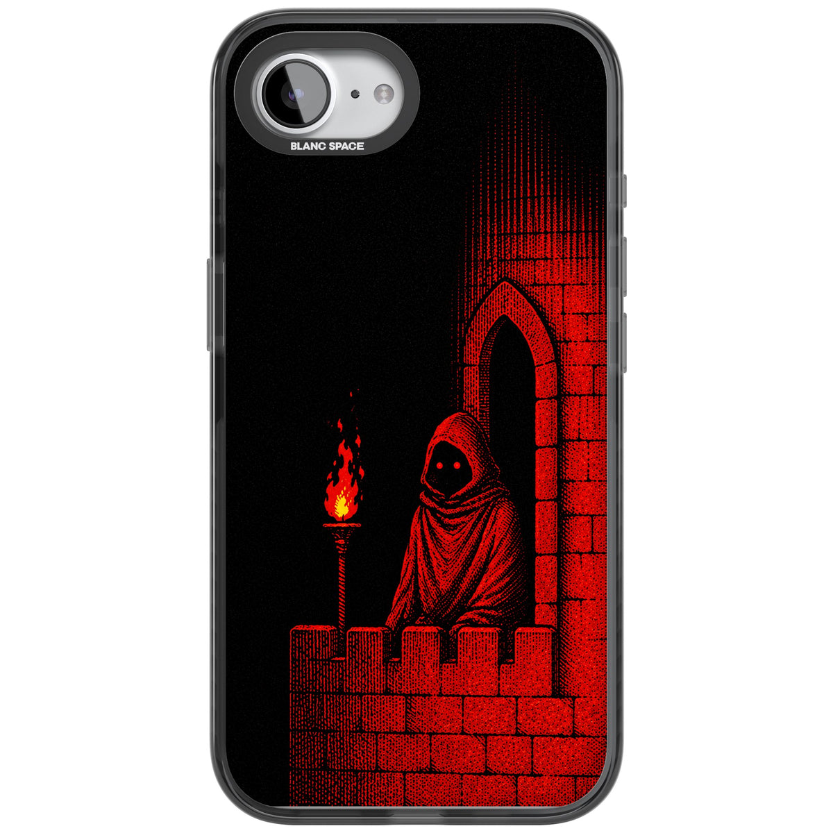 Crimson Crypt iPhone 16e / iPhone 17e Impact Black Phone Case front