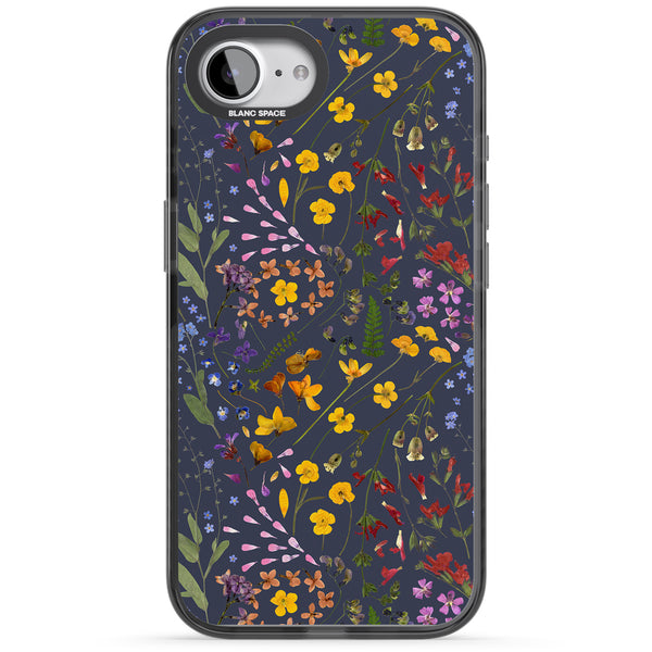 Wildflowers & Leaves In Navy