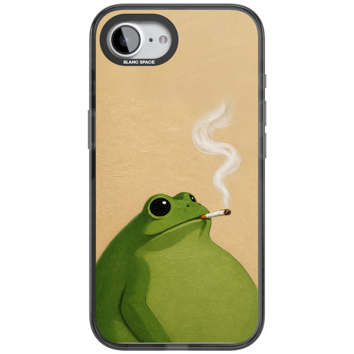 The Smoking Frog iPhone 16e / iPhone 17e Impact Black Phone Case front