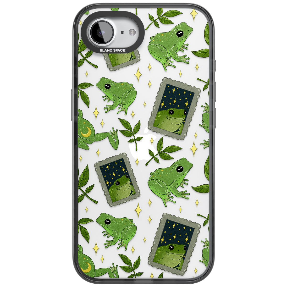 Starry Frog Stamps iPhone 16e / iPhone 17e Impact Black Phone Case front