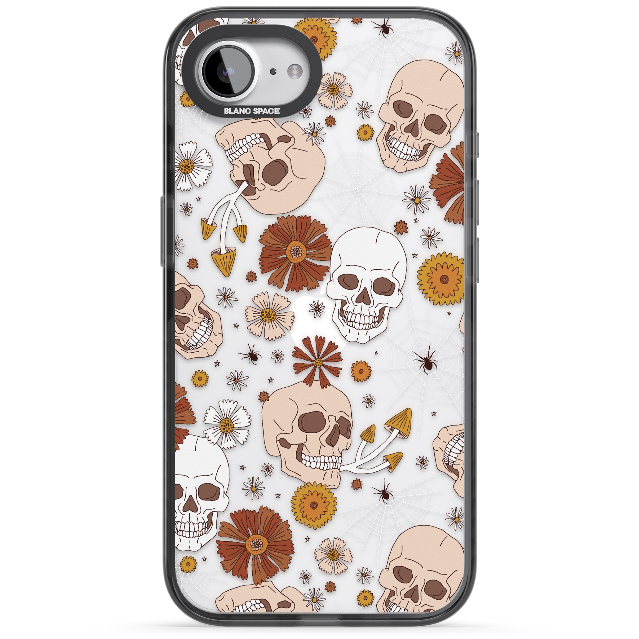 Halloween Skulls And Flowers