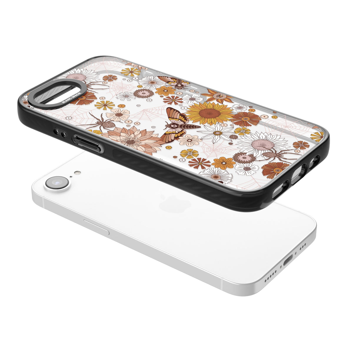 Halloween Wildlife iPhone 16e / iPhone 17e Impact Black Phone Case angled