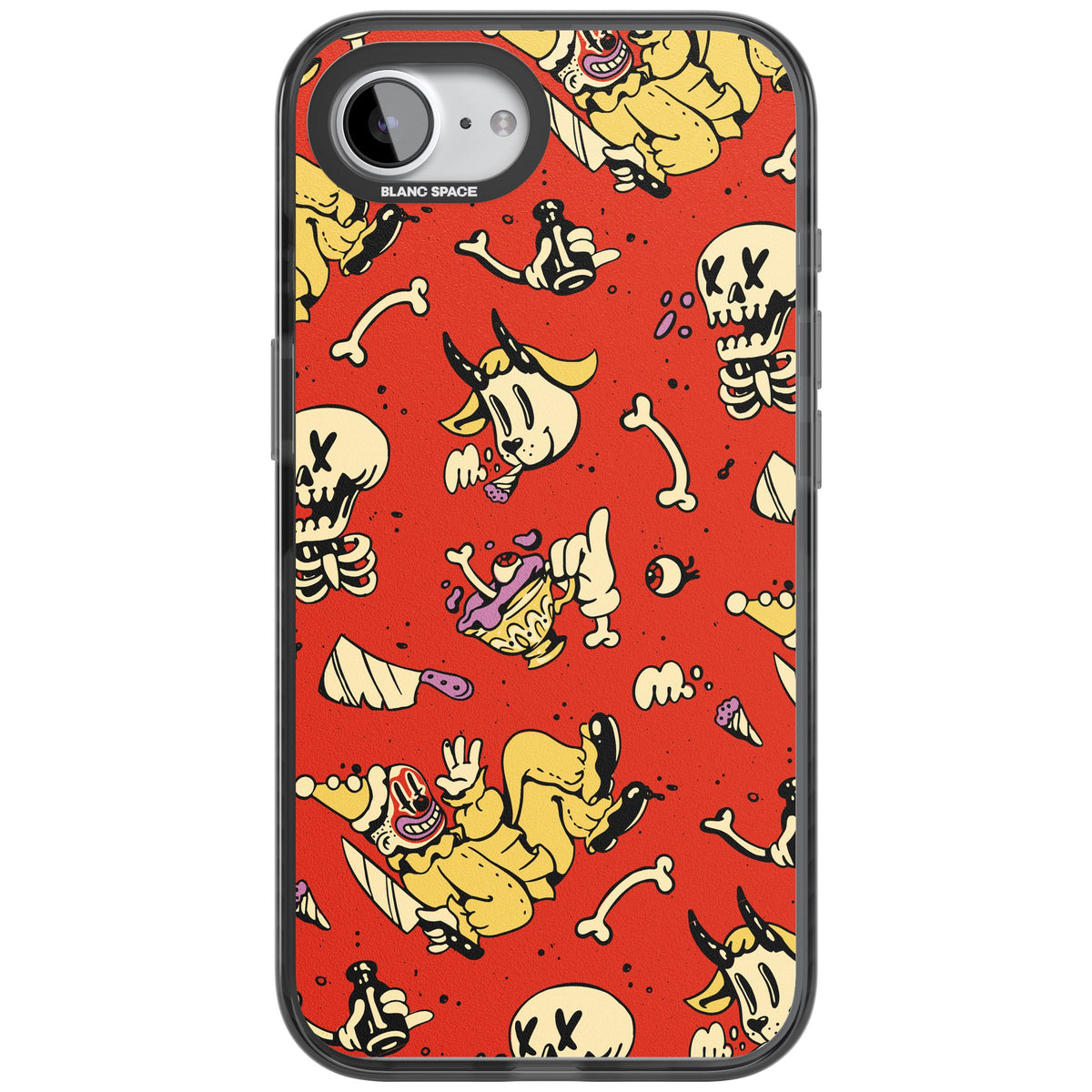 Crimson Carnival iPhone 16e / iPhone 17e Impact Black Phone Case front