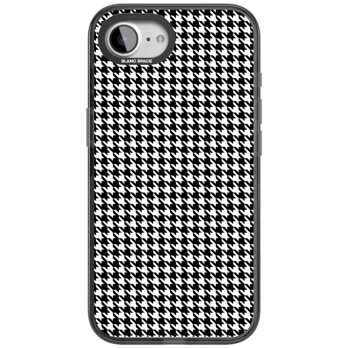 Black Houndstooth Pattern iPhone 16e / iPhone 17e Impact Black Phone Case front
