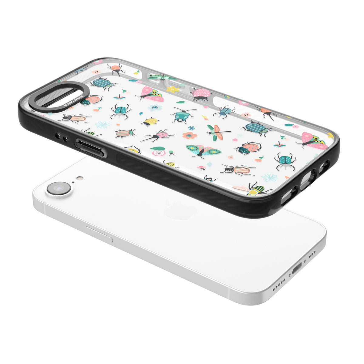 Bug Life iPhone 16e / iPhone 17e Impact Black Phone Case angled