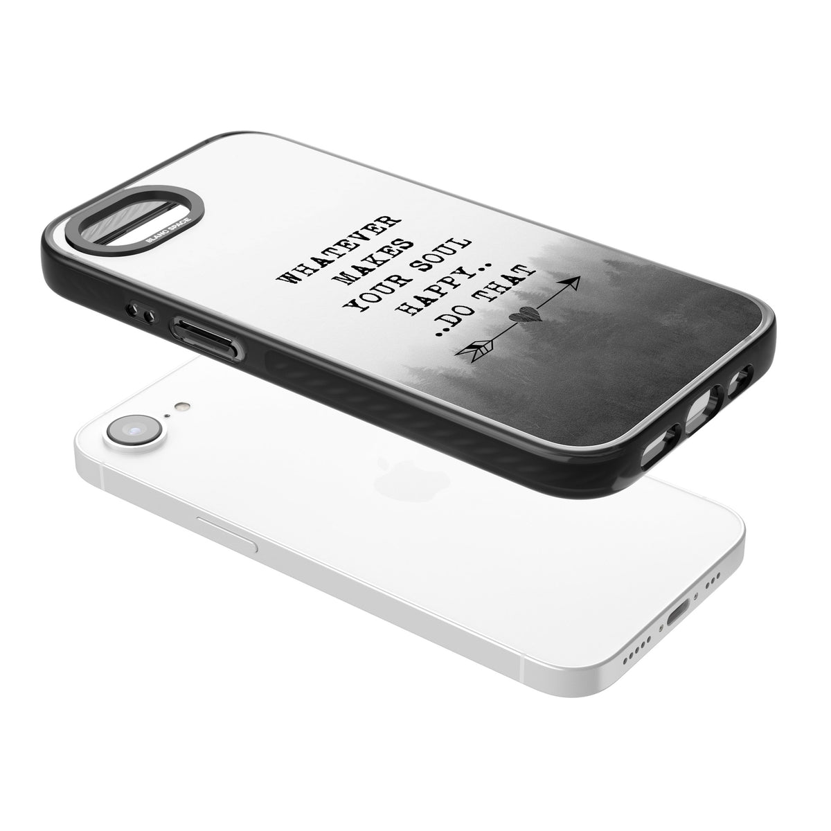 Whatever Makes Your Soul Quote iPhone 16e / iPhone 17e Impact Black Phone Case angled