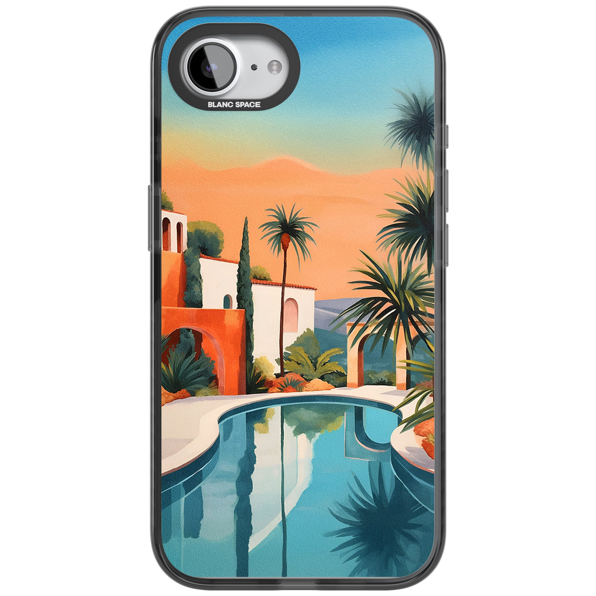 Villa Sunset iPhone 16e / iPhone 17e Impact Black Phone Case front
