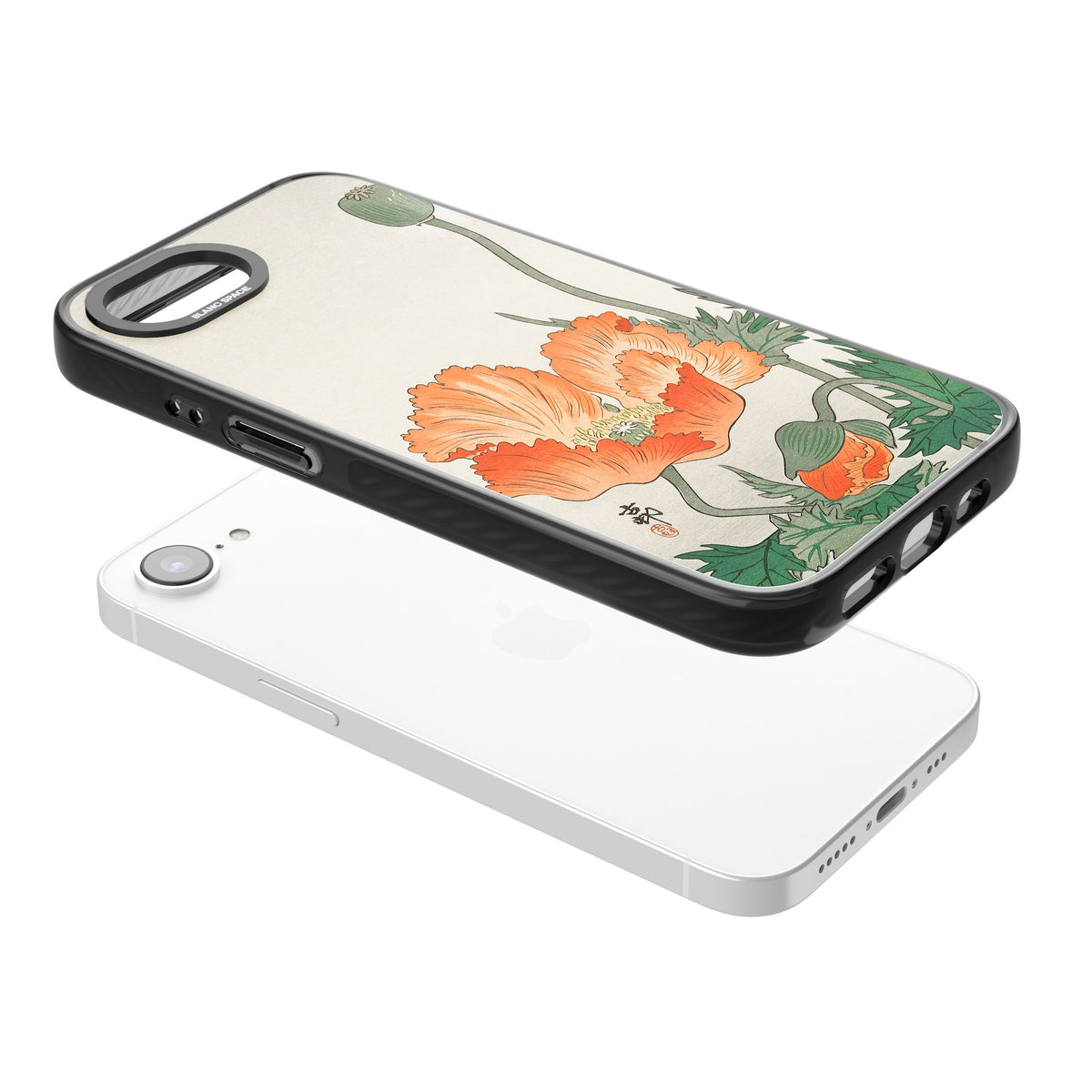 Birds And Plants By Ohara Koson iPhone 16e / iPhone 17e Impact Black Phone Case angled