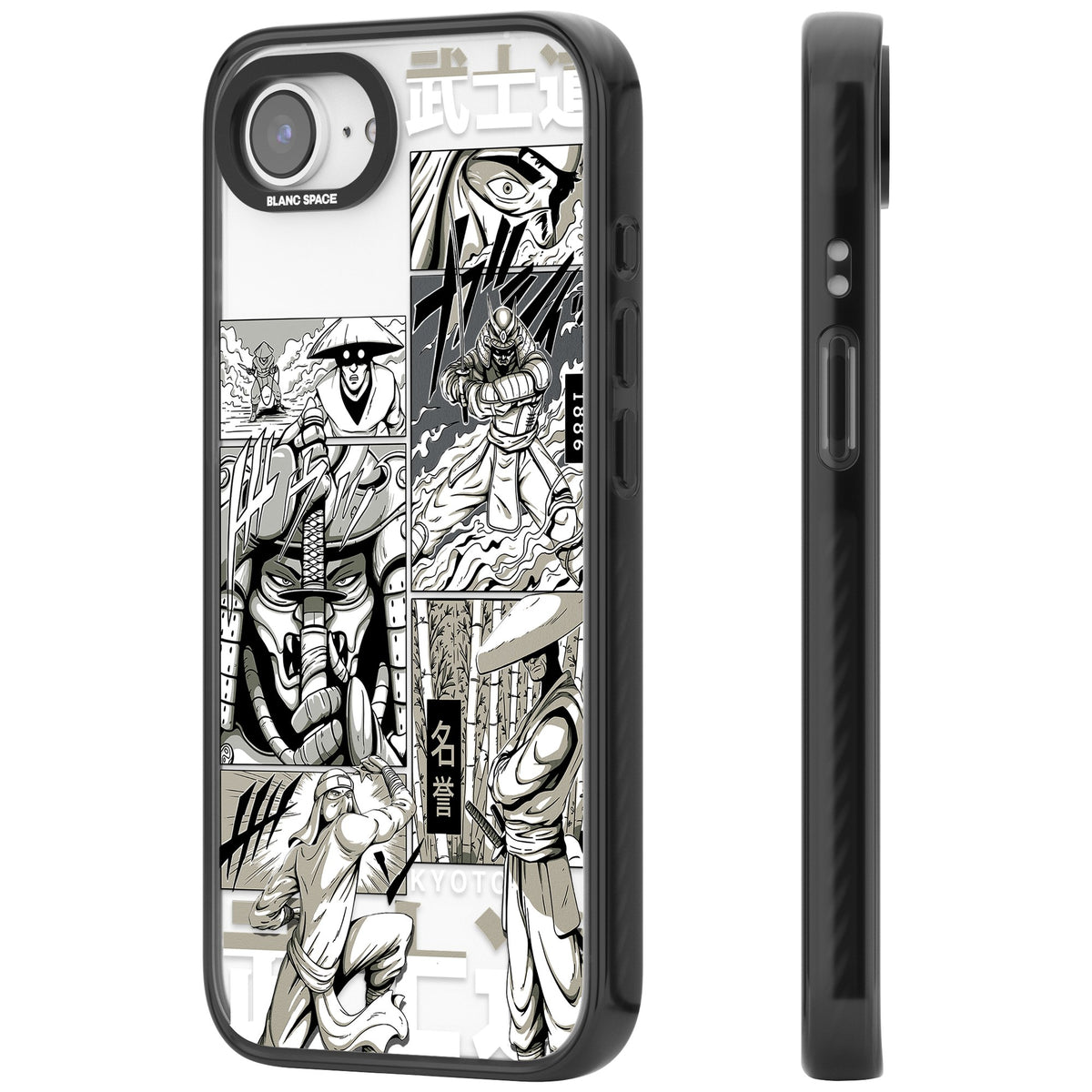 Kyoto Noir iPhone 16e / iPhone 17e Impact Black Phone Case side
