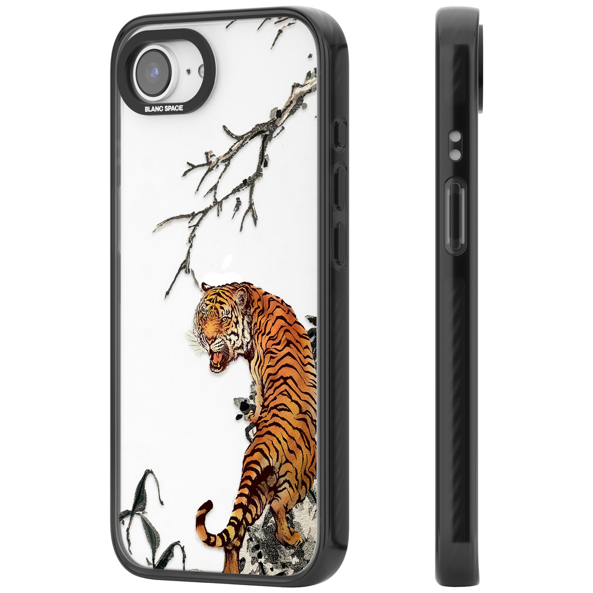 Roaring Tiger iPhone 16e / iPhone 17e Impact Black Phone Case side