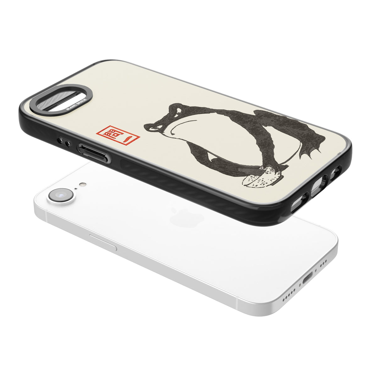 Matsumoto Hoji Grumpy Toad iPhone 16e / iPhone 17e Impact Black Phone Case angled