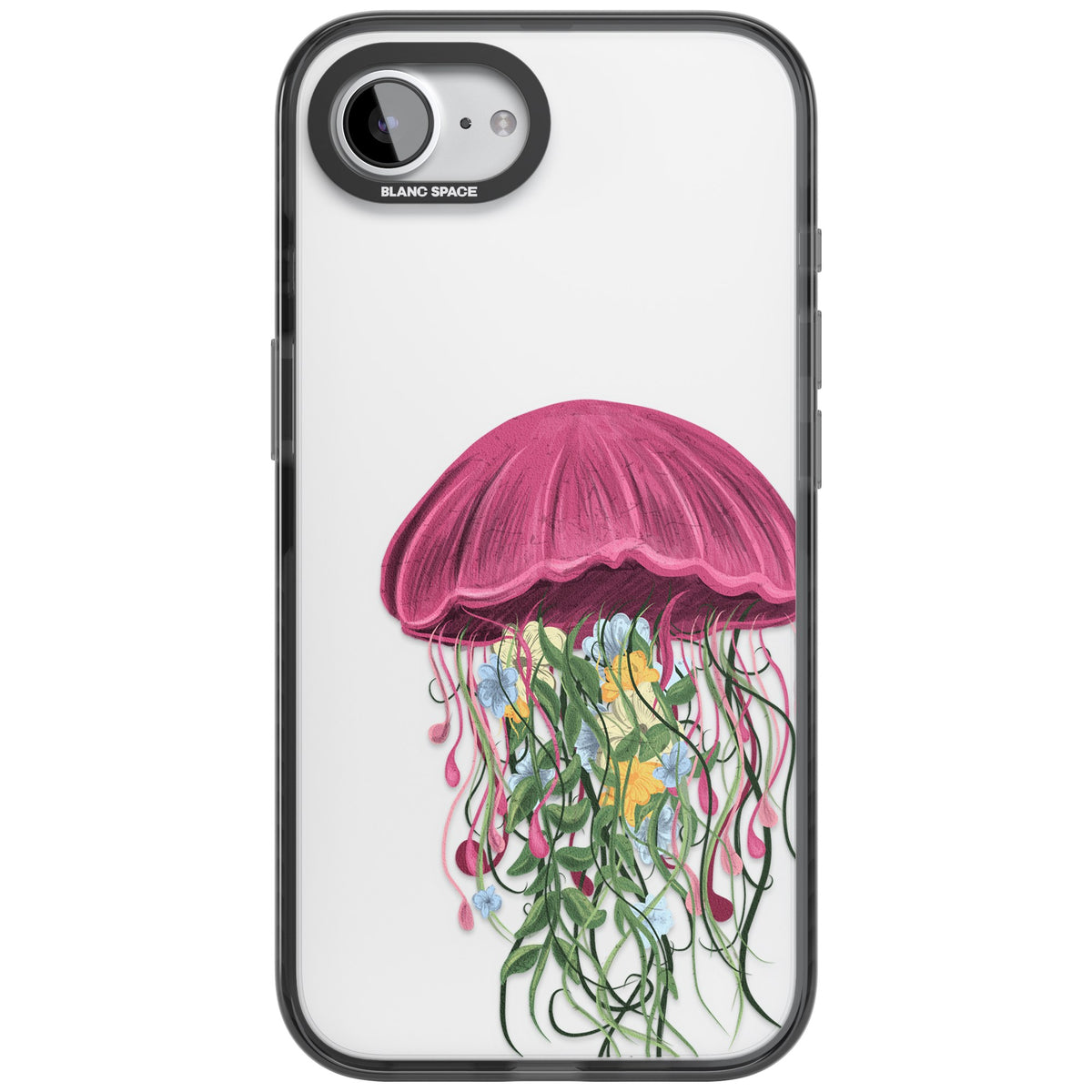 Botanical Jellyfish iPhone 16e / iPhone 17e Impact Black Phone Case front