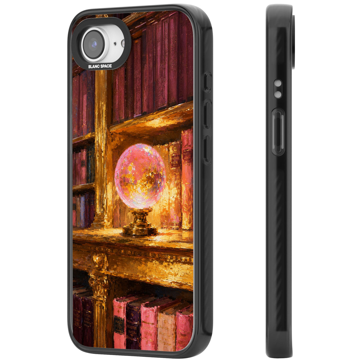 Gilded Library iPhone 16e / iPhone 17e Impact Black Phone Case side