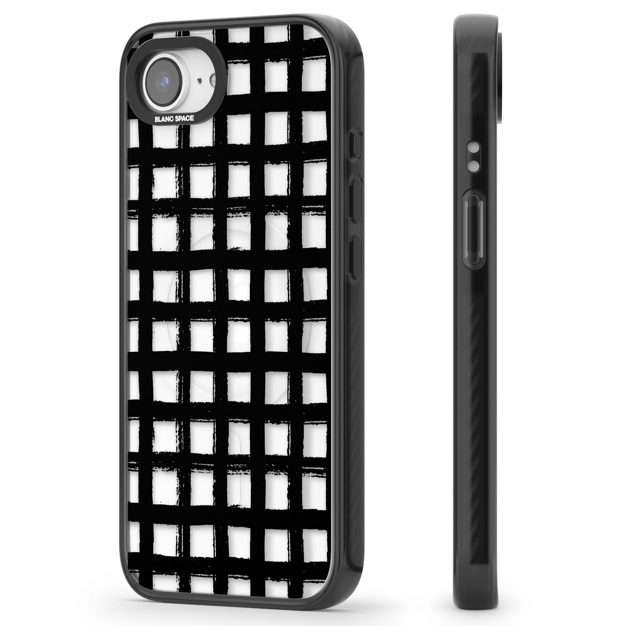 Messy Black Grid Clear