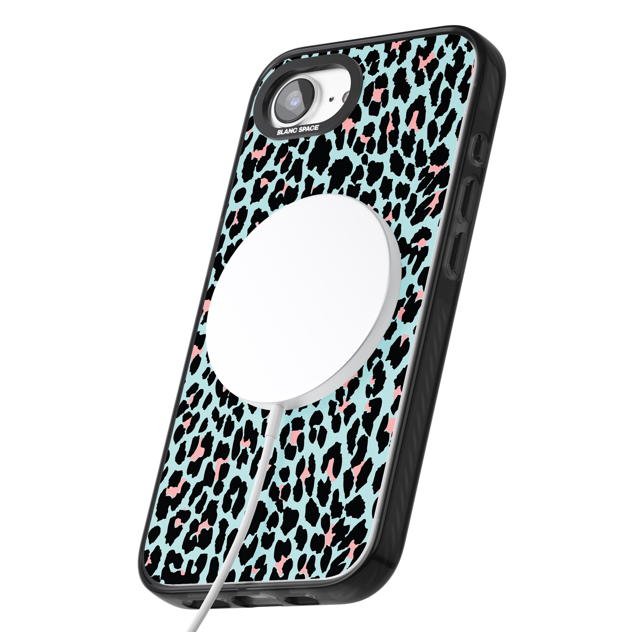 Pastel Blue & Pink Leopard Print