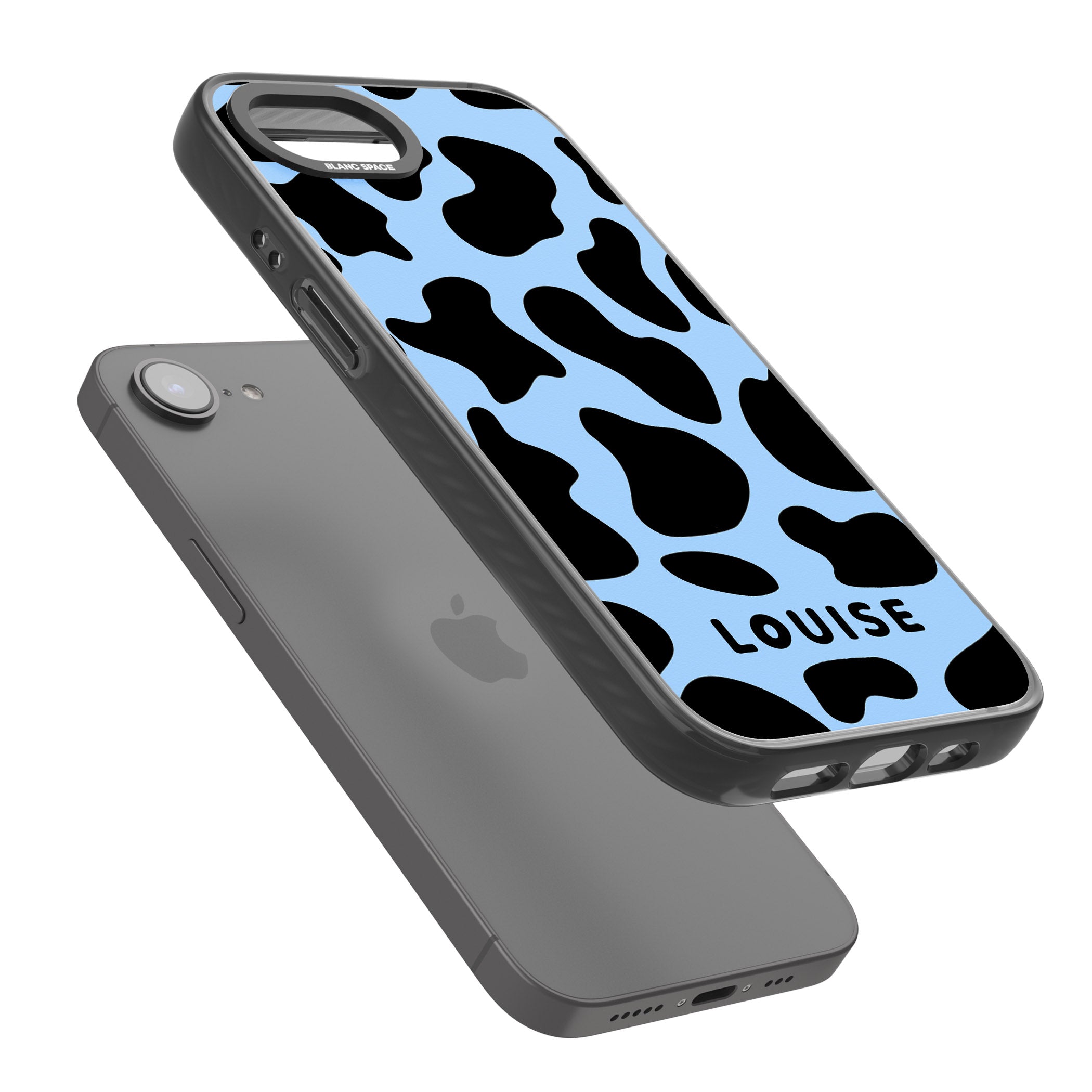 Personalised Blue And Black Cow Print