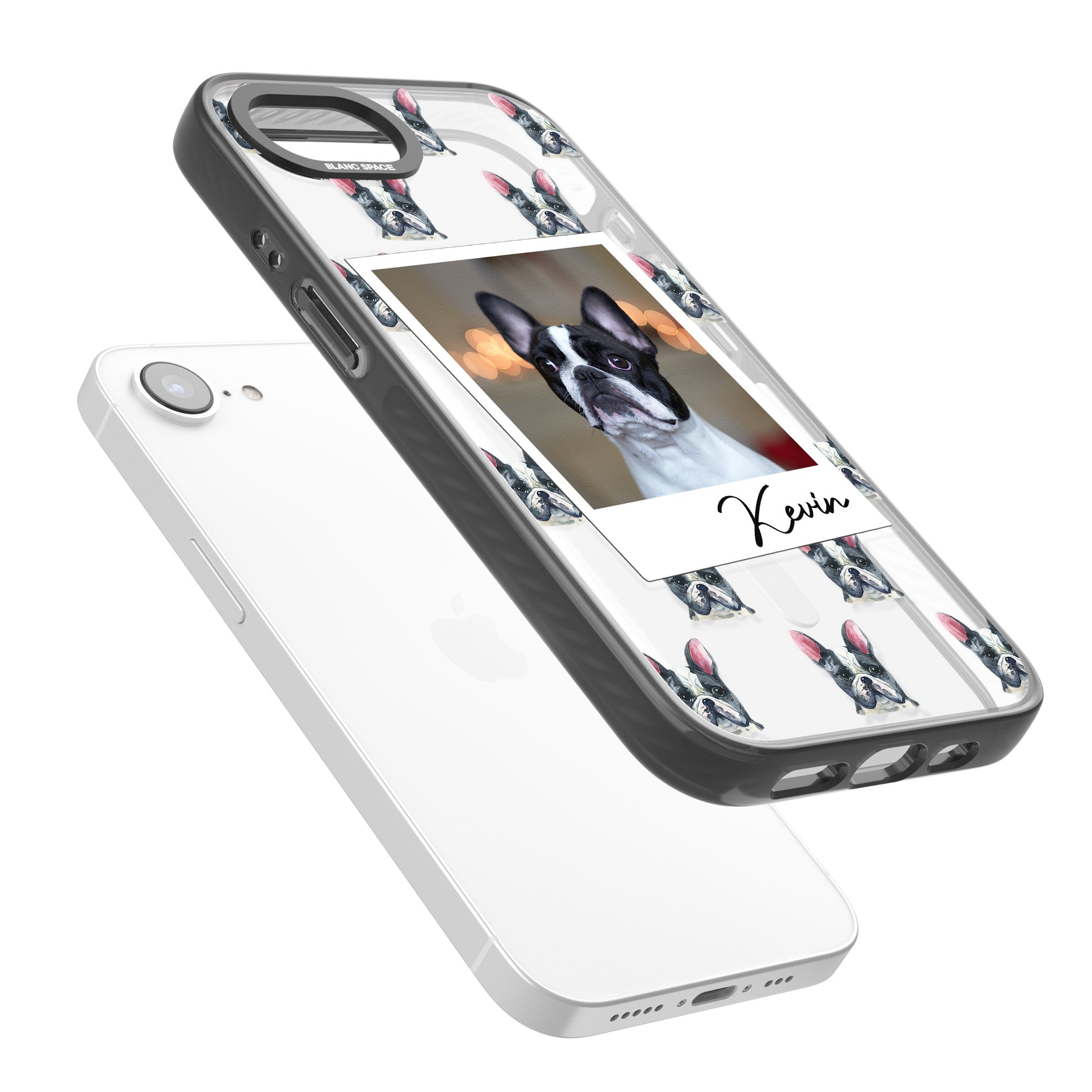 Personalised Black & White French Bulldog Instant Camera Photo