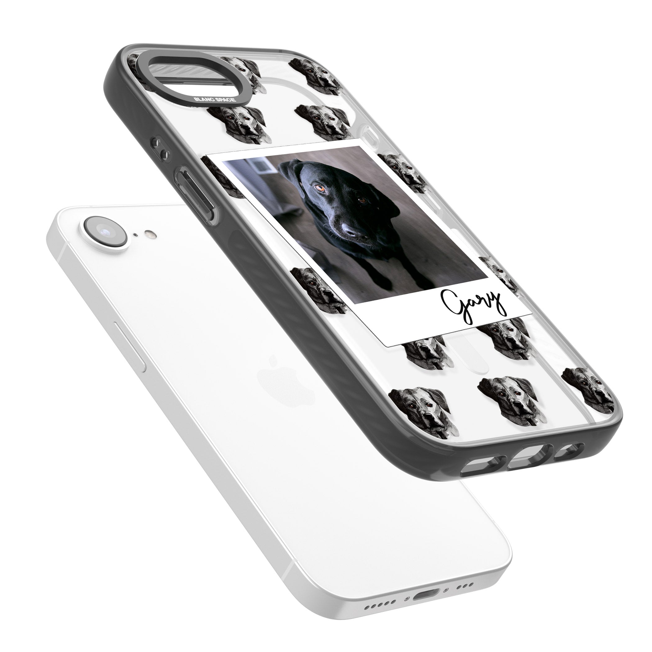 Personalised Black Labrador Instant Camera Photo