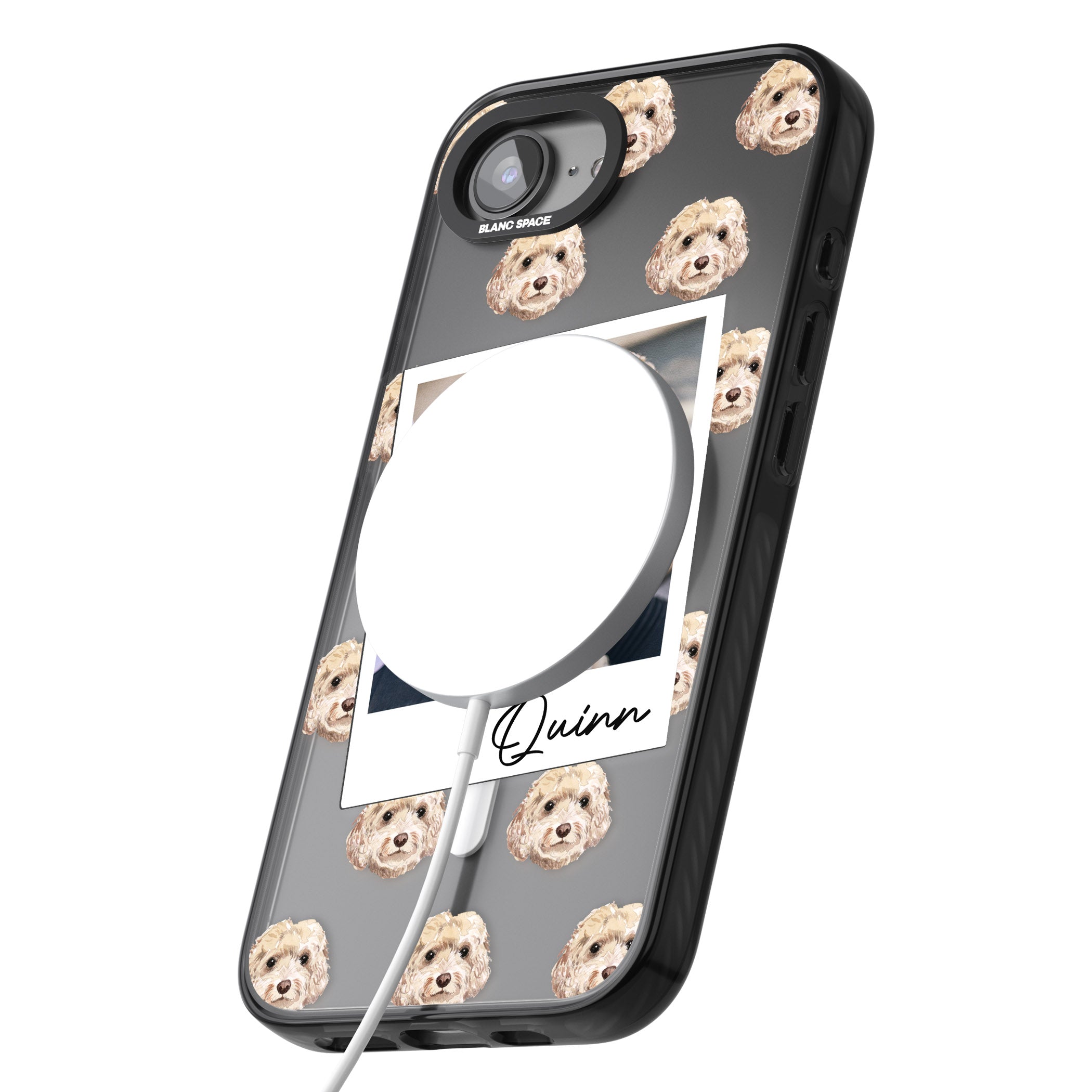 Personalised Cream Cockapoo Instant Camera Photo