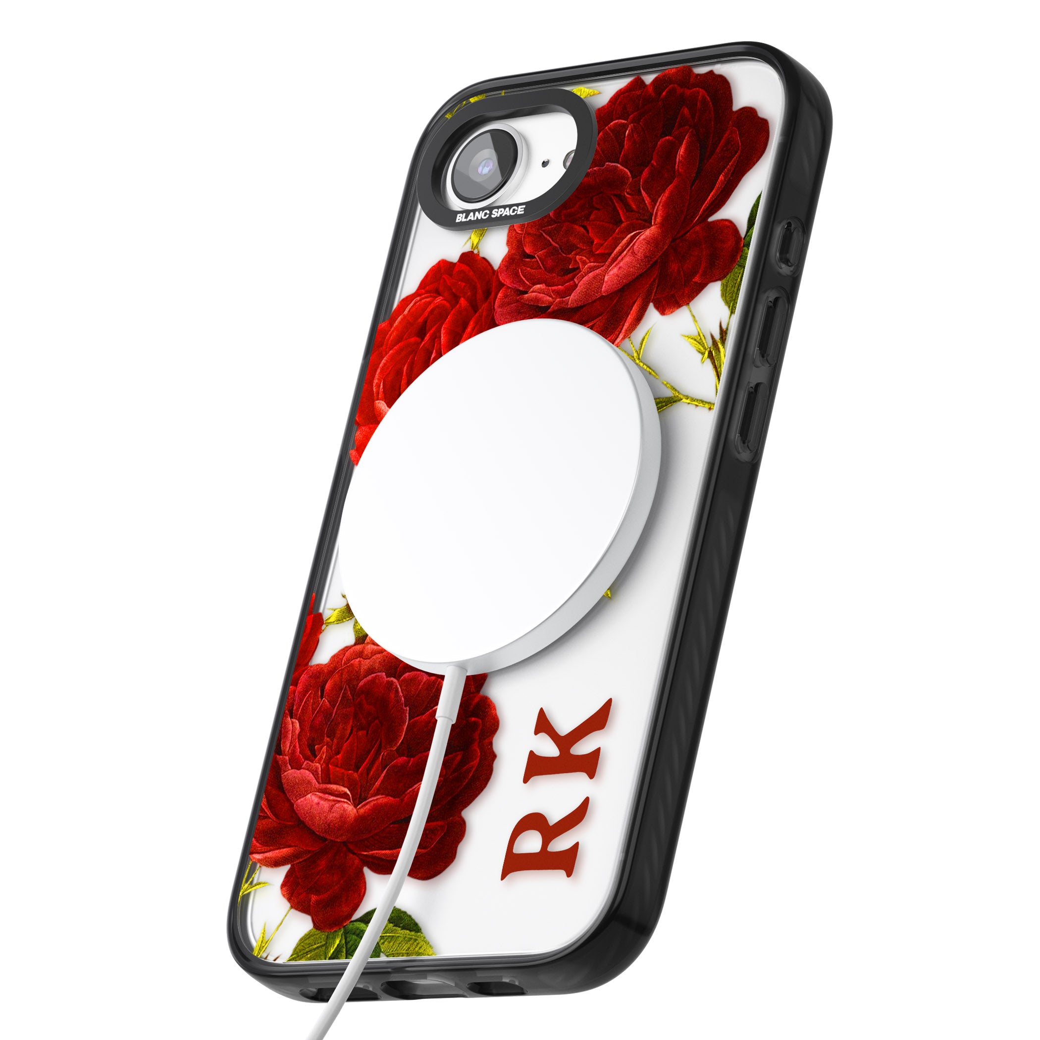 Personalised Vintage Floral Red Roses