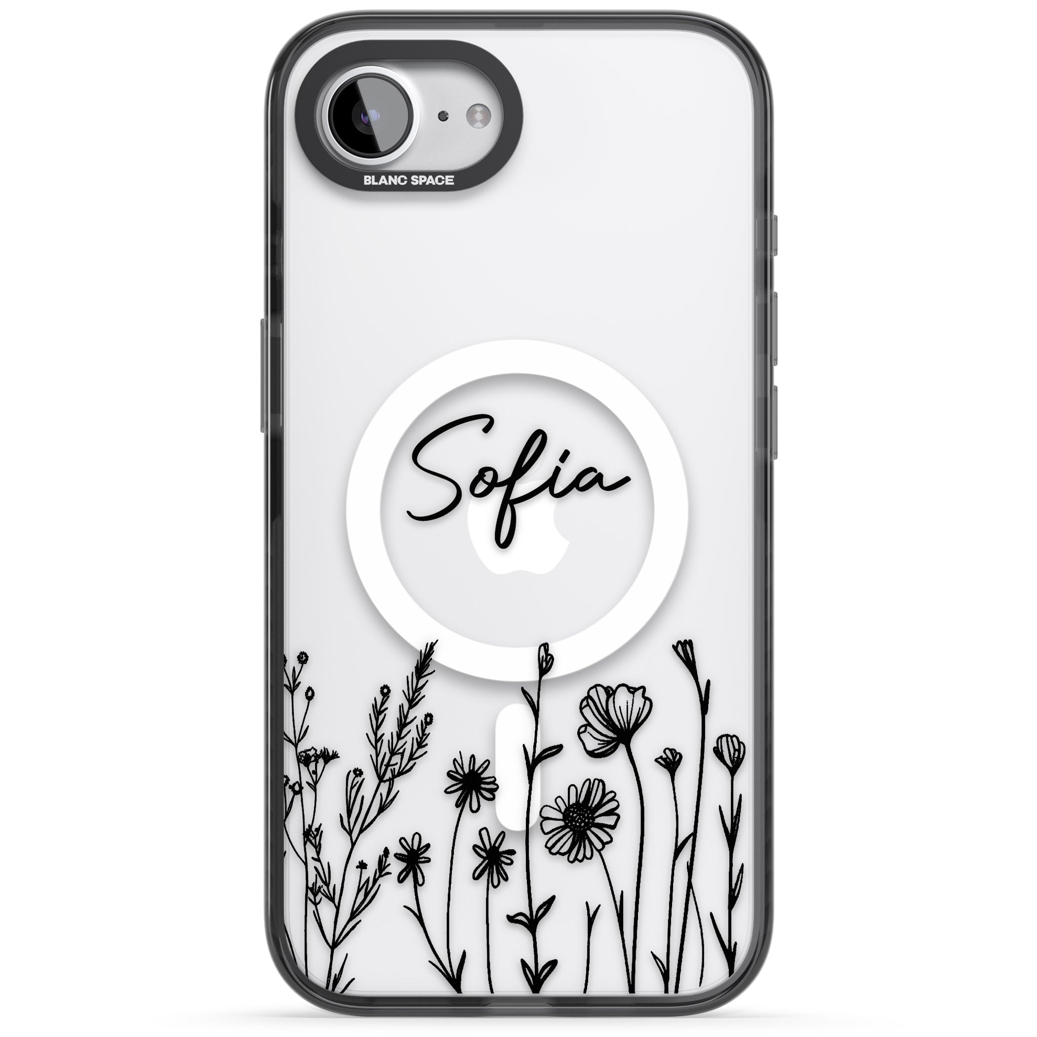 Personalised Black Wildflowers