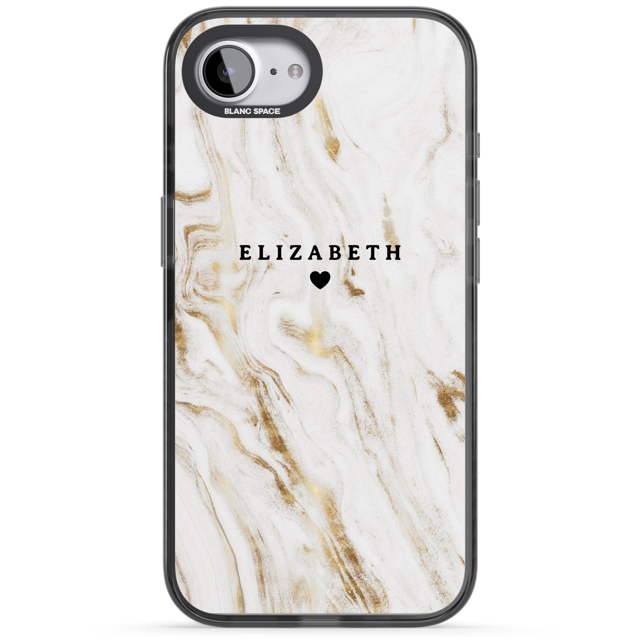 Personalised White & Gold Swirl Marble