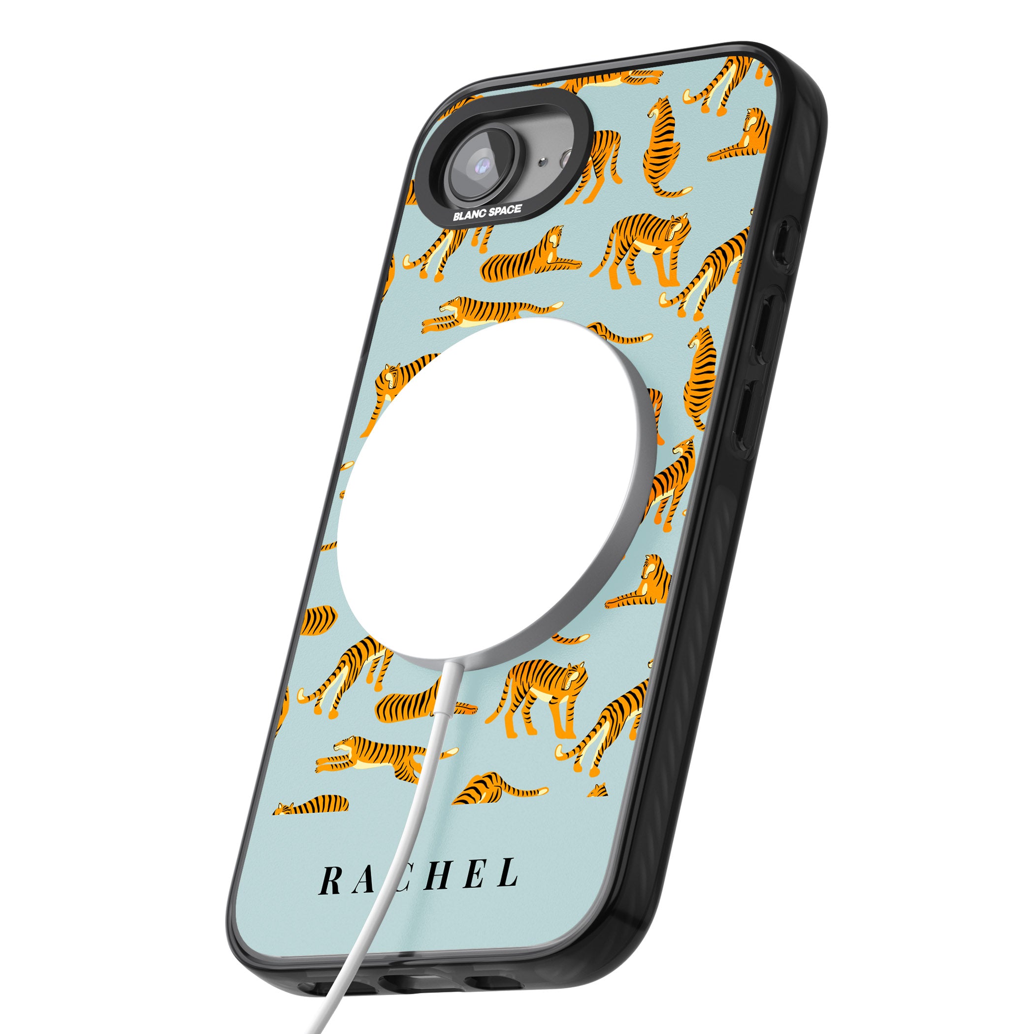 Personalised Turquoise Tiger Pattern