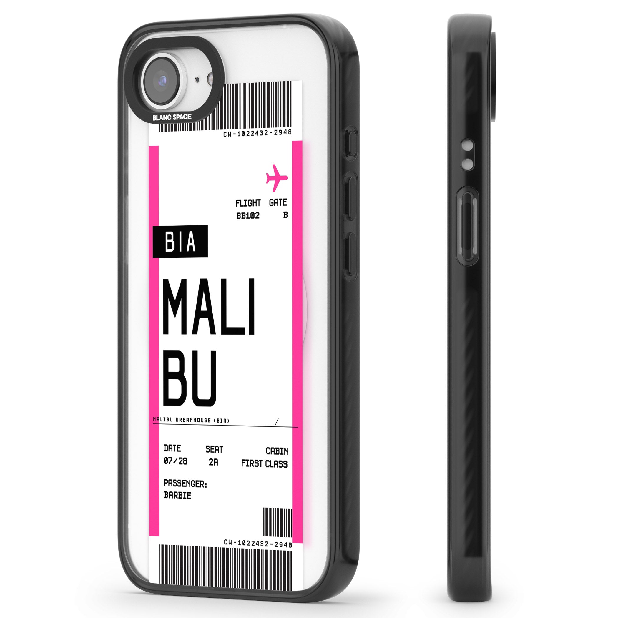 Personalised Pink Malibu Boarding Pass