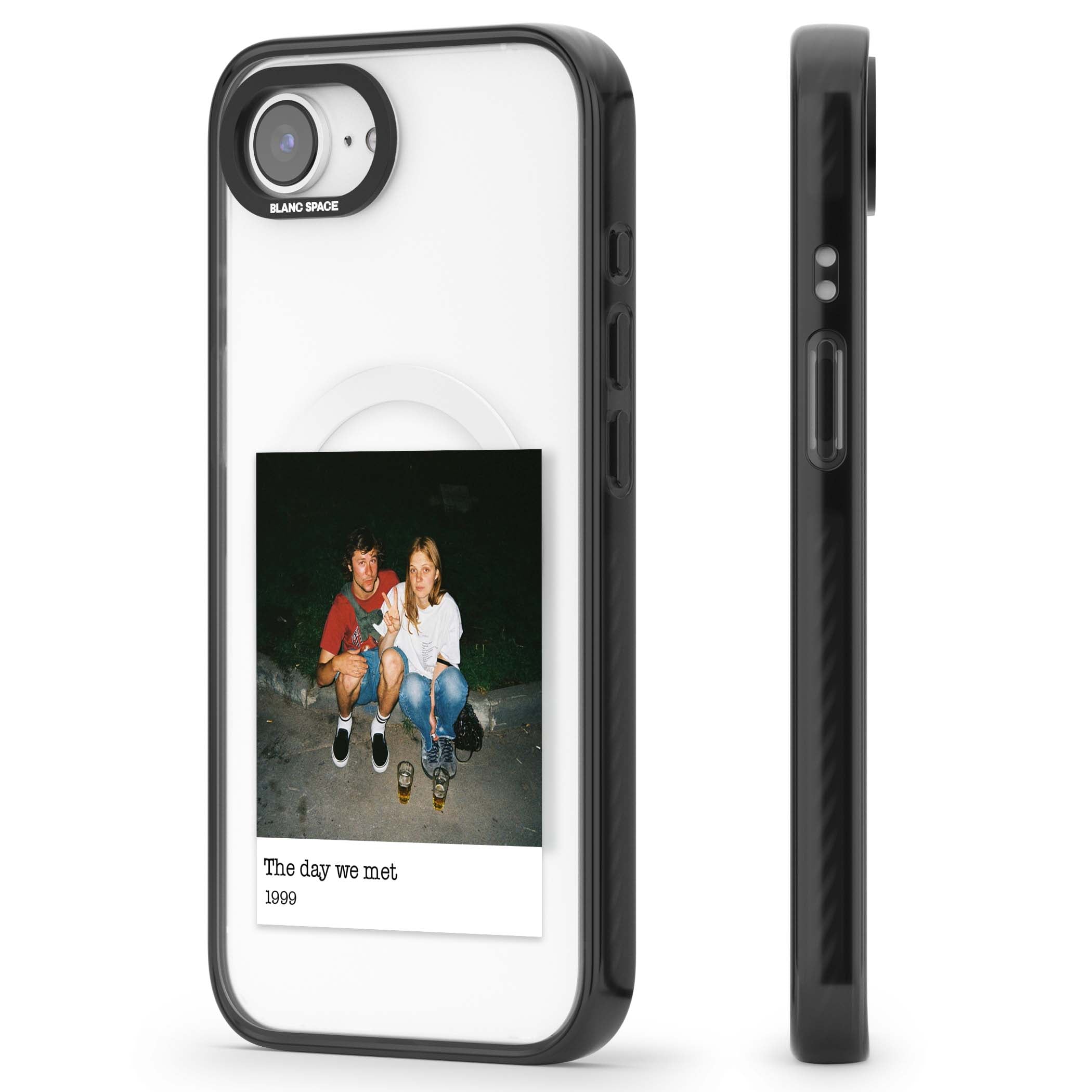 Photo Memory minimal iPhone case | Black Impact Magsafe case for iPhone 16e, iPhone 17e