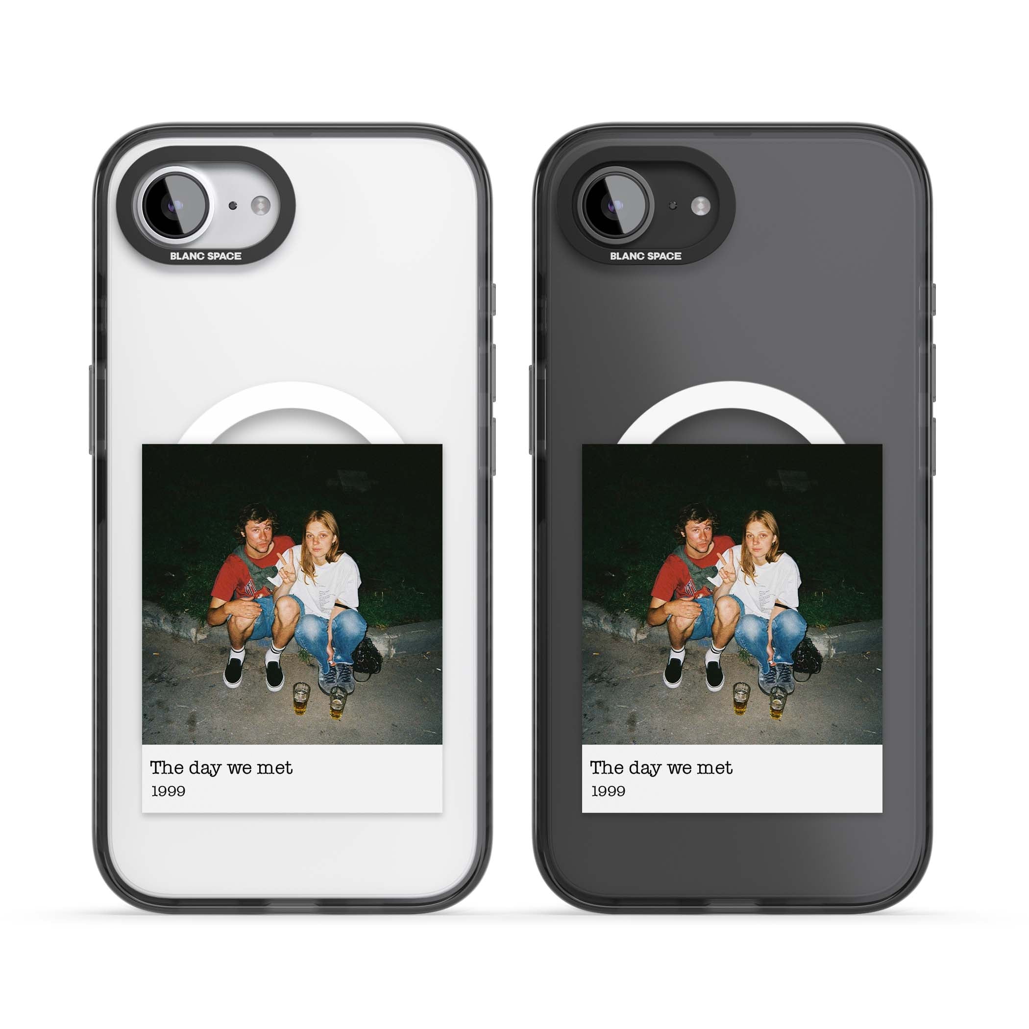 Photo Memory minimal iPhone case | Black Impact Magsafe case for iPhone 16e, iPhone 17e