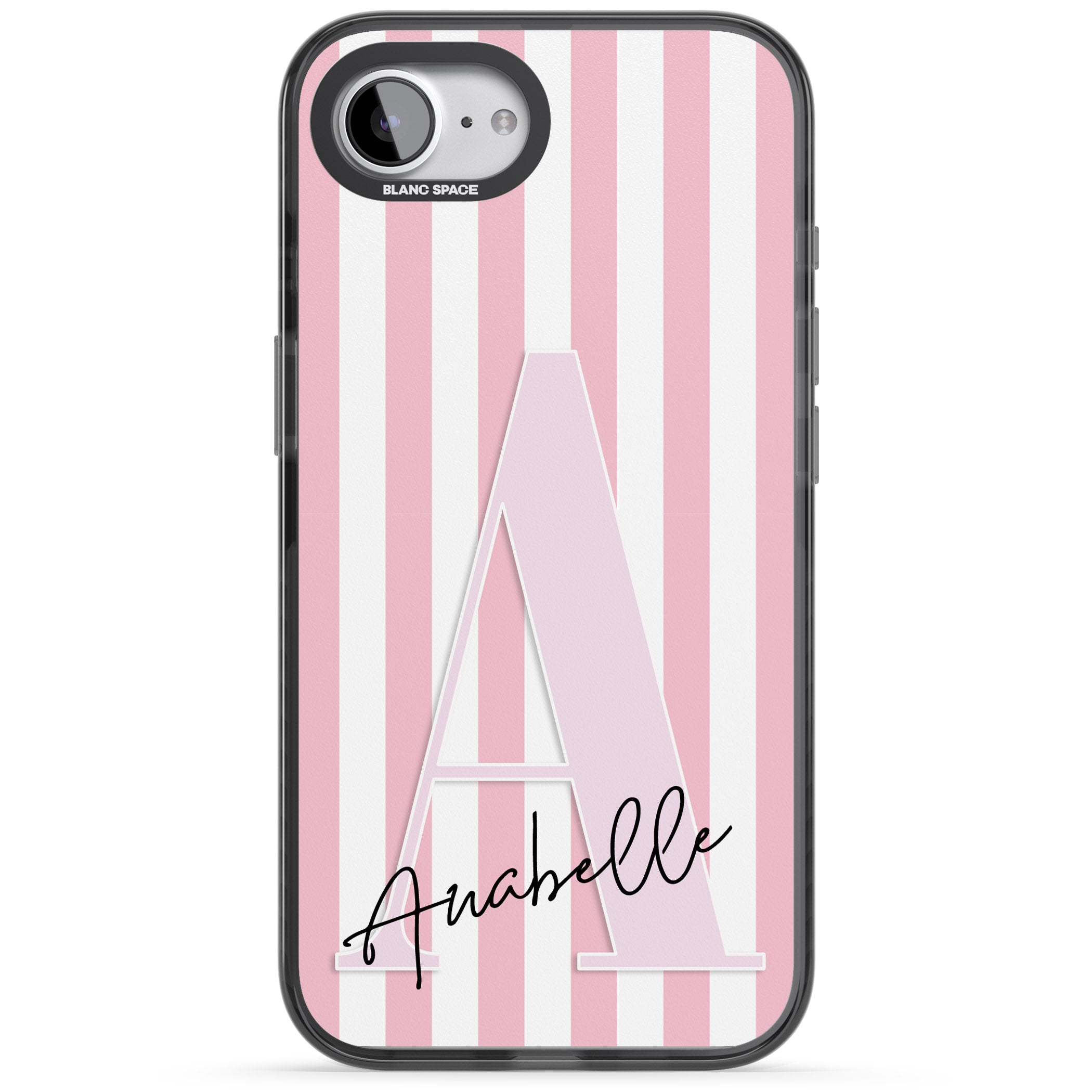 Personalised Pink Stripes & Monogram