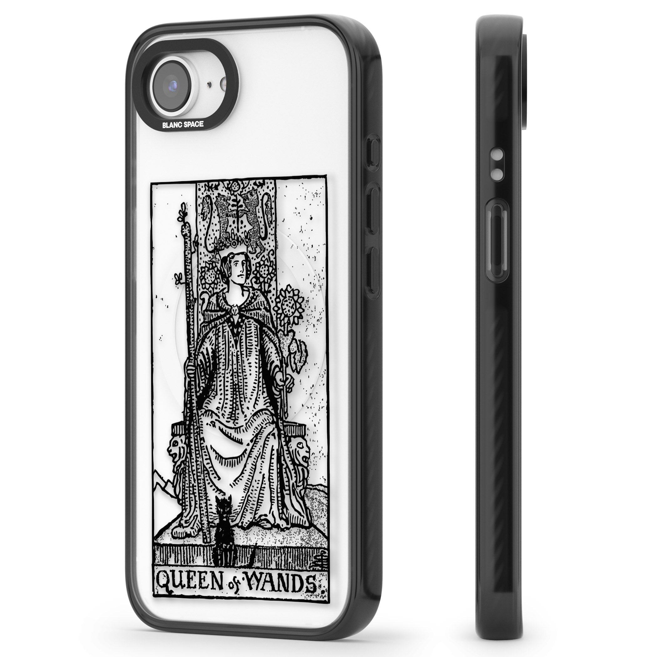 Personalised Queen Of Wands Tarot Card (Clear)