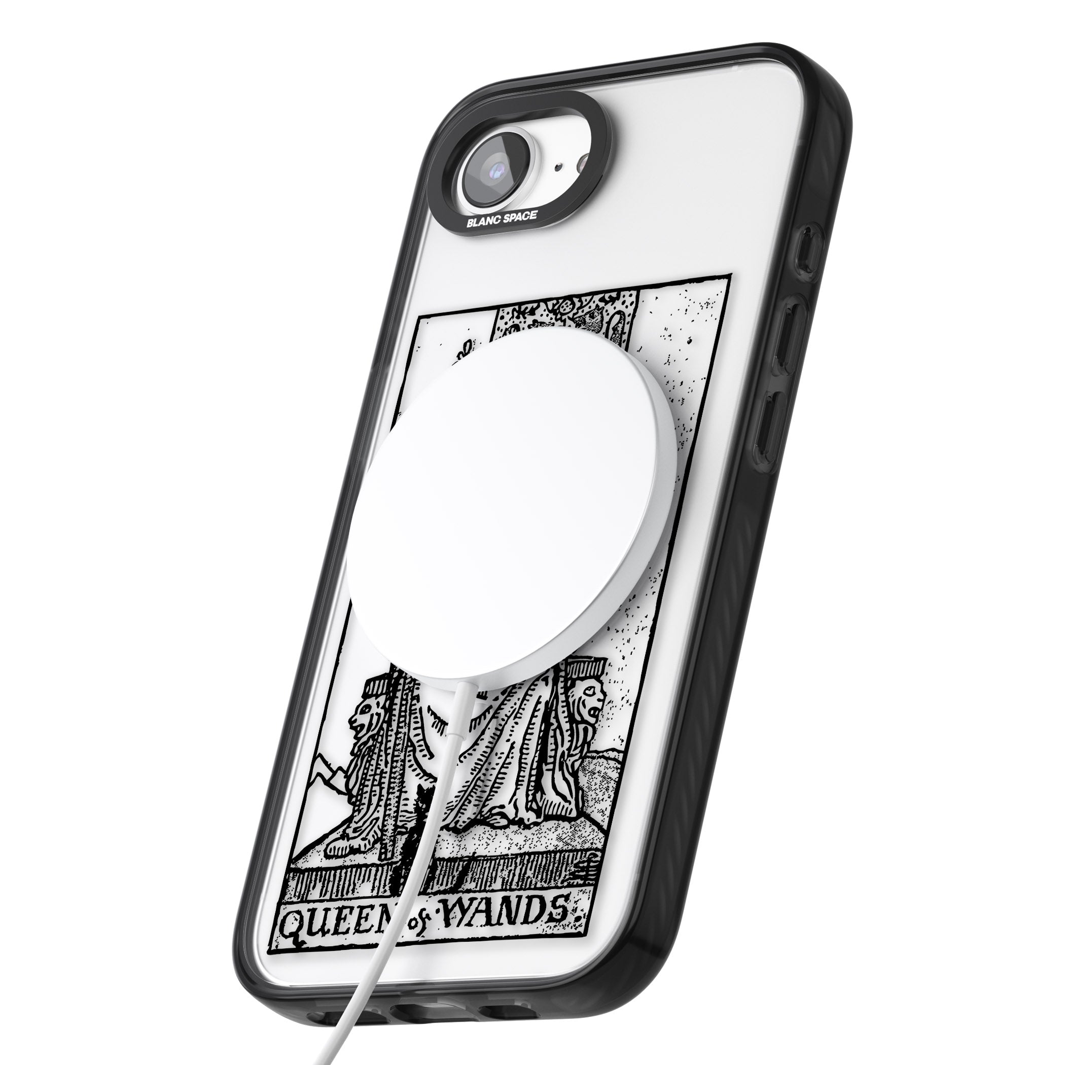 Personalised Queen Of Wands Tarot Card (Clear)