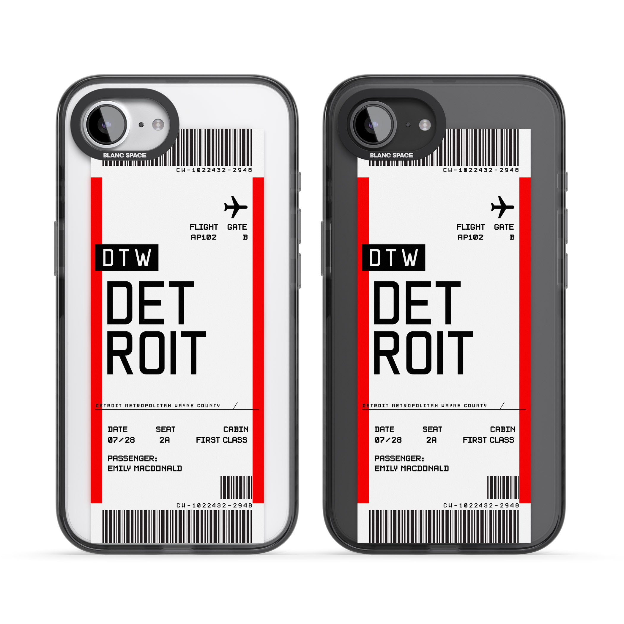 Personalised Detroit Boarding Pass