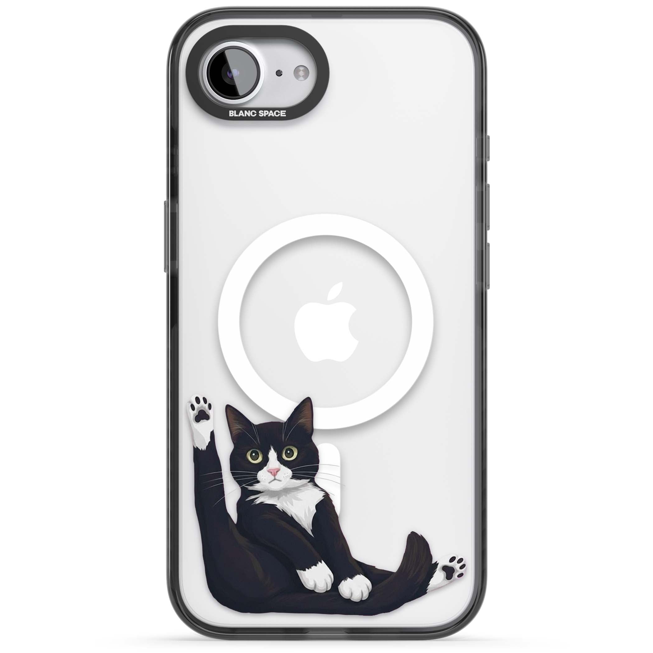 Mid-Groom Cat animals iPhone case | Black Impact Magsafe case for iPhone 16e, iPhone 17e
