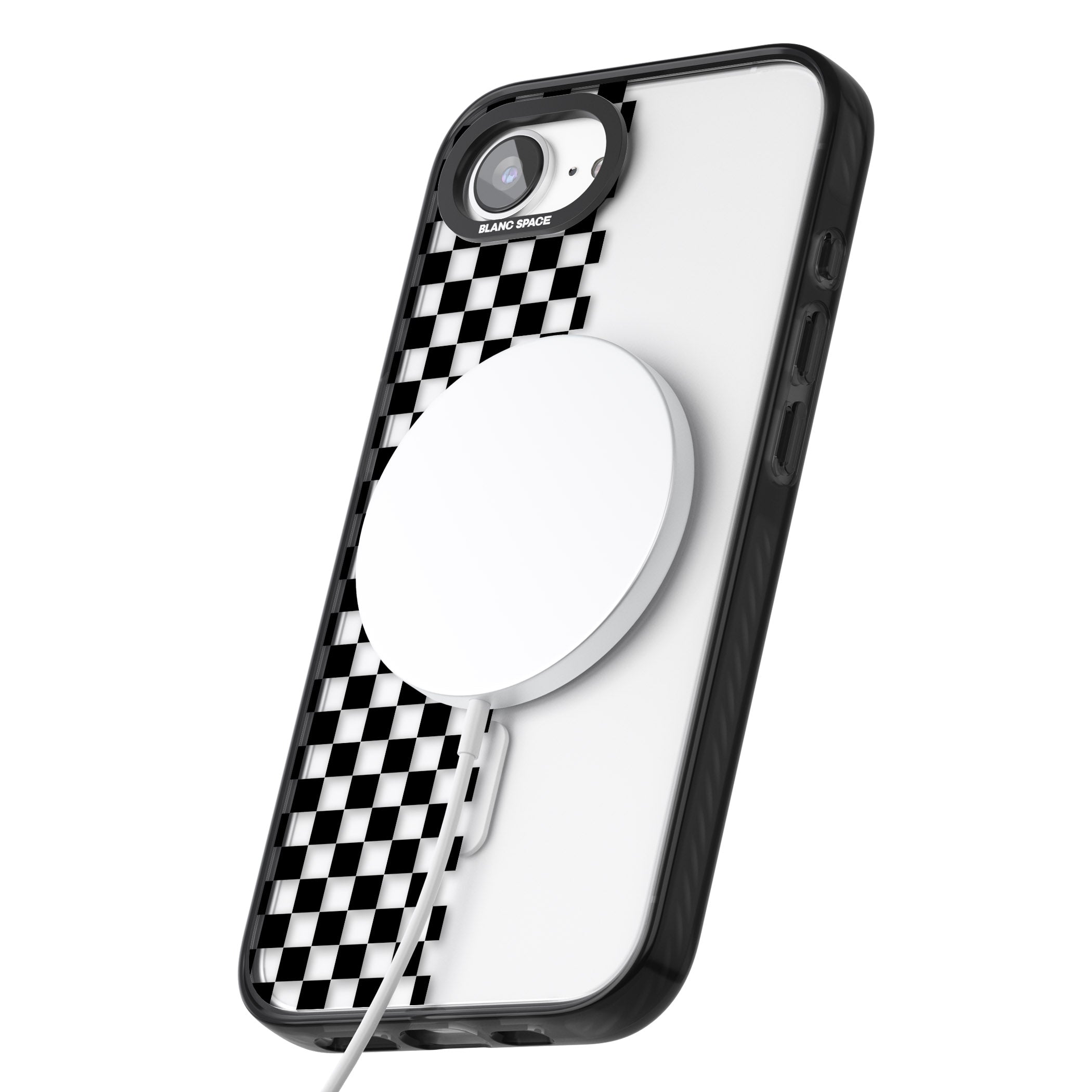 Checker: Half Black Check On Clear