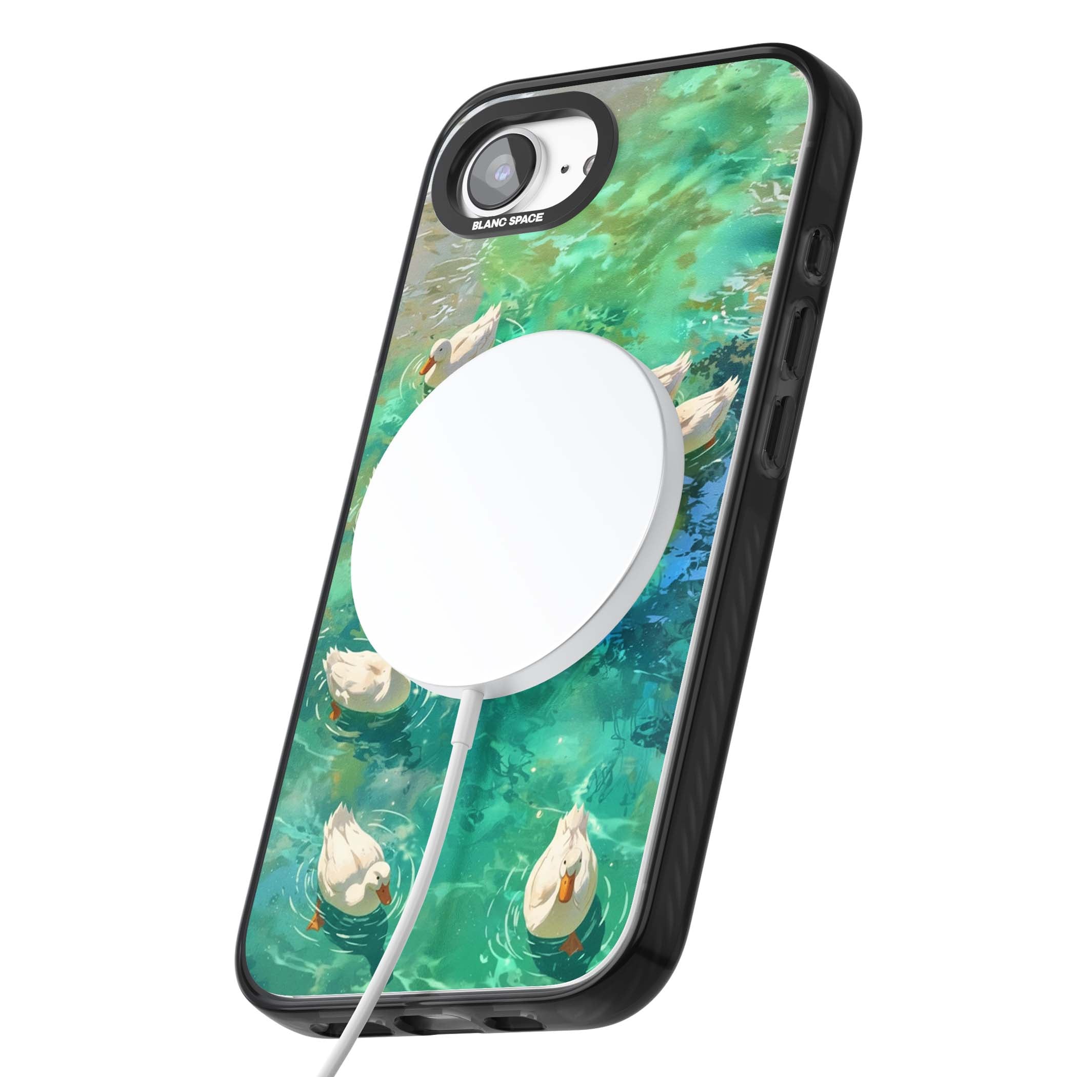 Ducks In The Pond for her iPhone case | Black Impact Magsafe case for iPhone 16e, iPhone 17e