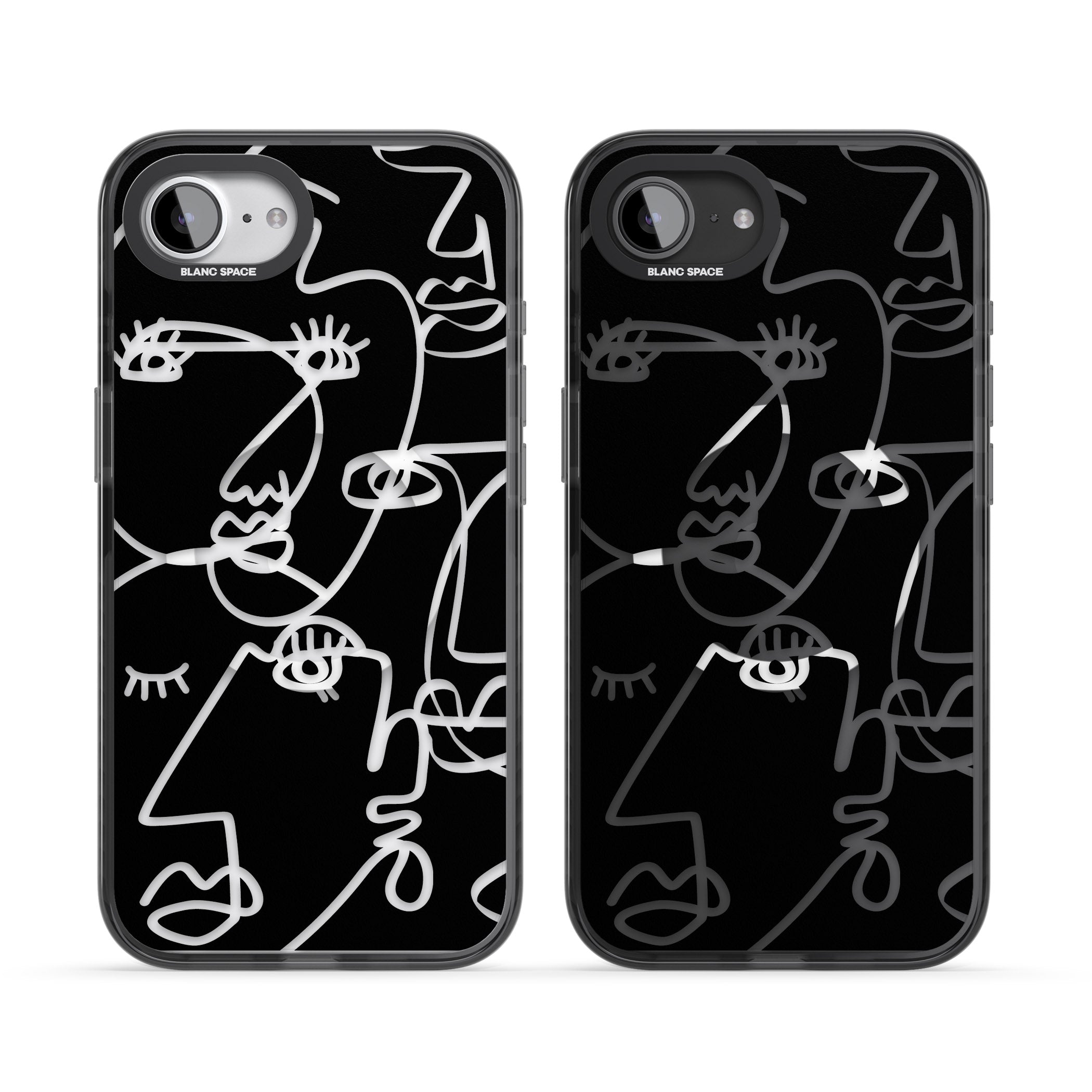 Abstract Line Art Clear Black