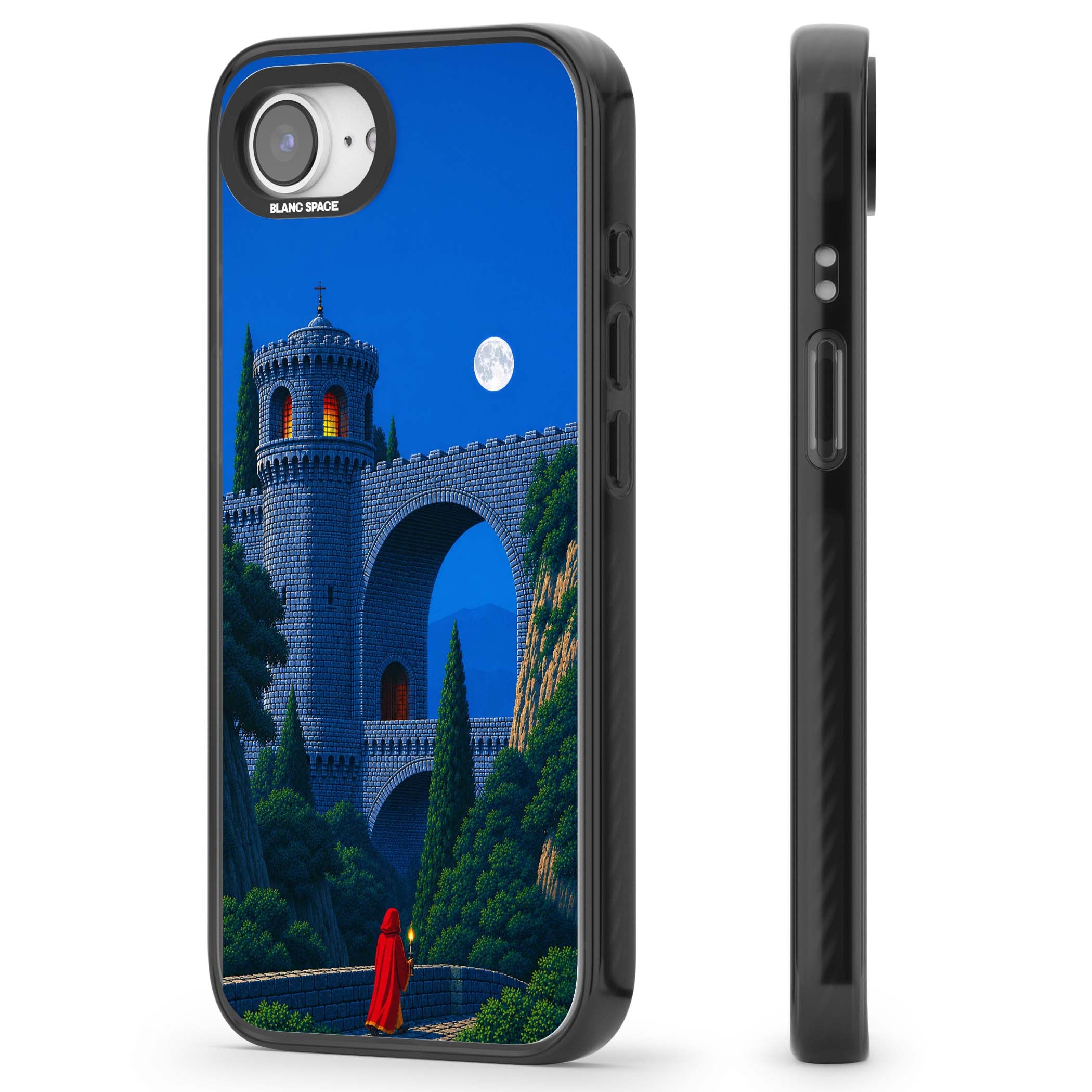 Castle Walls art iPhone case | Black Impact Magsafe case for iPhone 16e, iPhone 17e