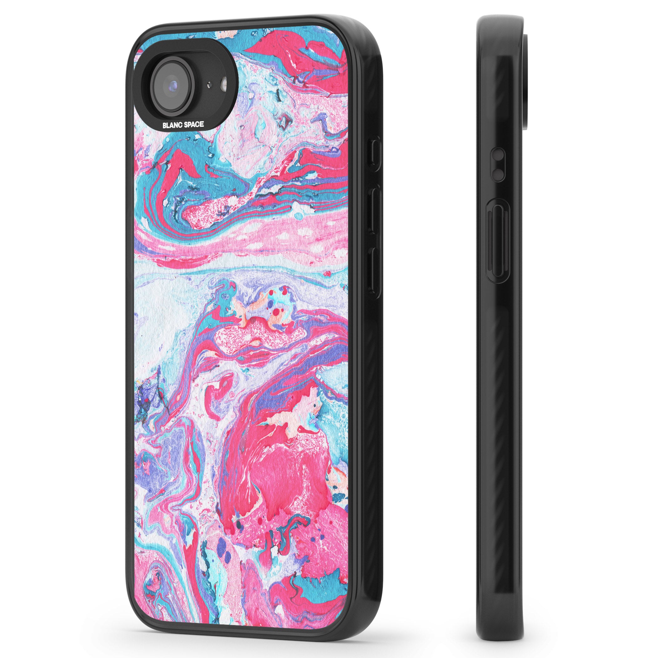 Pink, Blue & Purple Marbled Paper Pattern