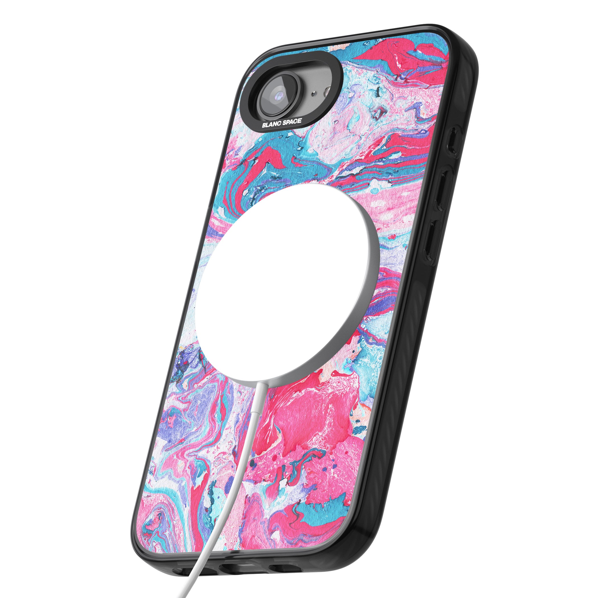 Pink, Blue & Purple Marbled Paper Pattern